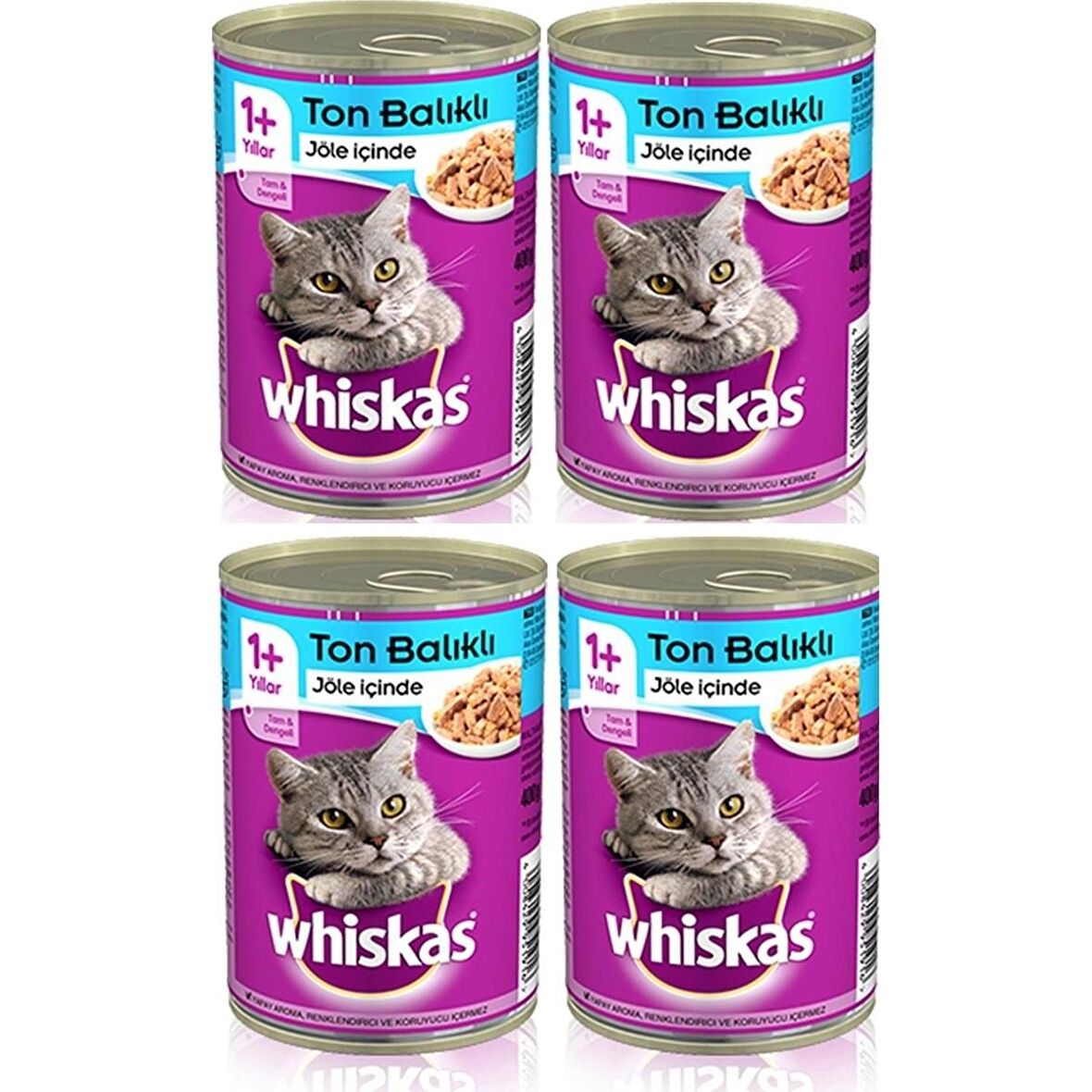 Whiskas Ton Balıklı Kedi Konserve 400 Gr x 4