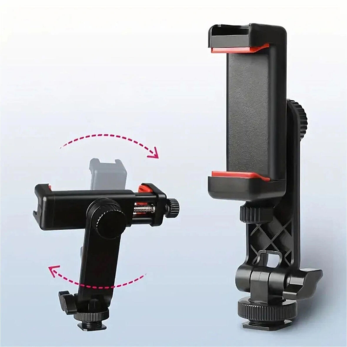 Microcase Çok Amaçlı Döner Başlıklı Telefon Tutucu Parça - SİYAH AL4981