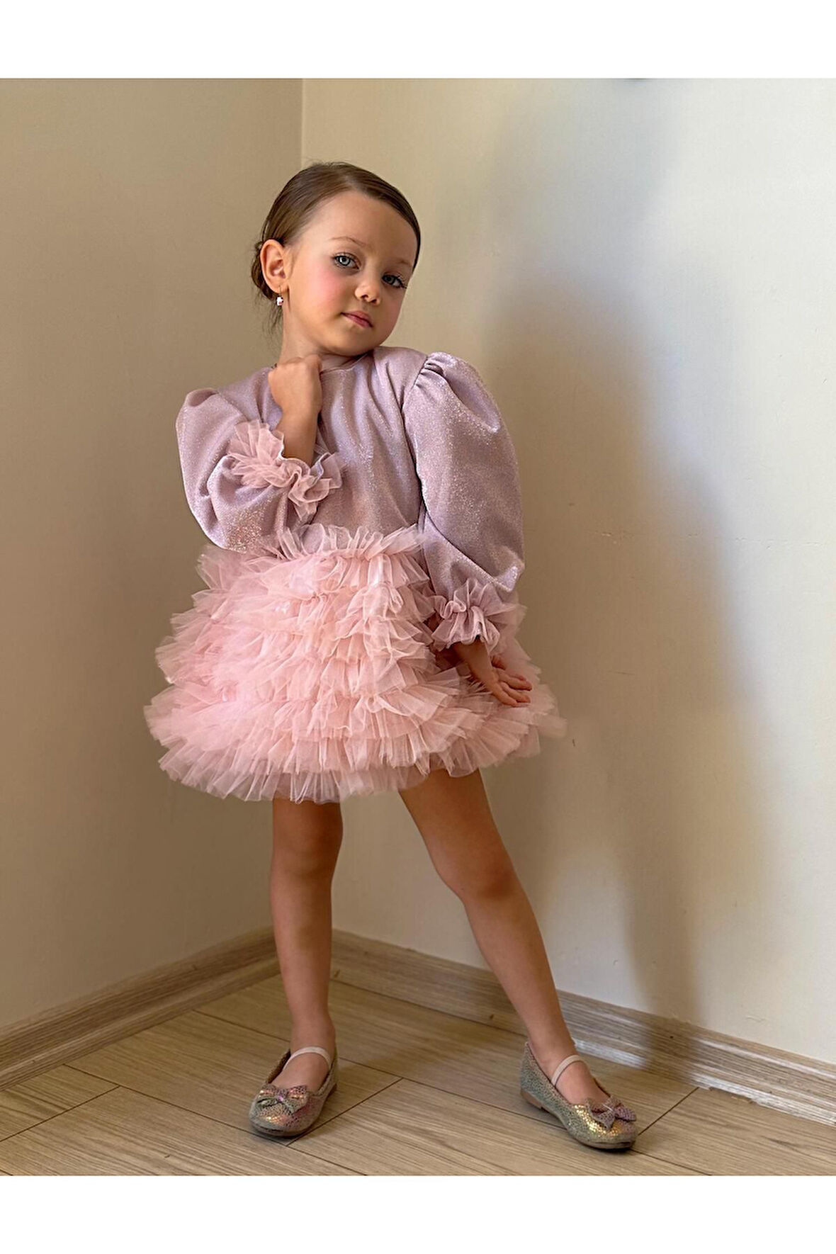 Lucky Tütü Etekli Uzun Kollu Elbise