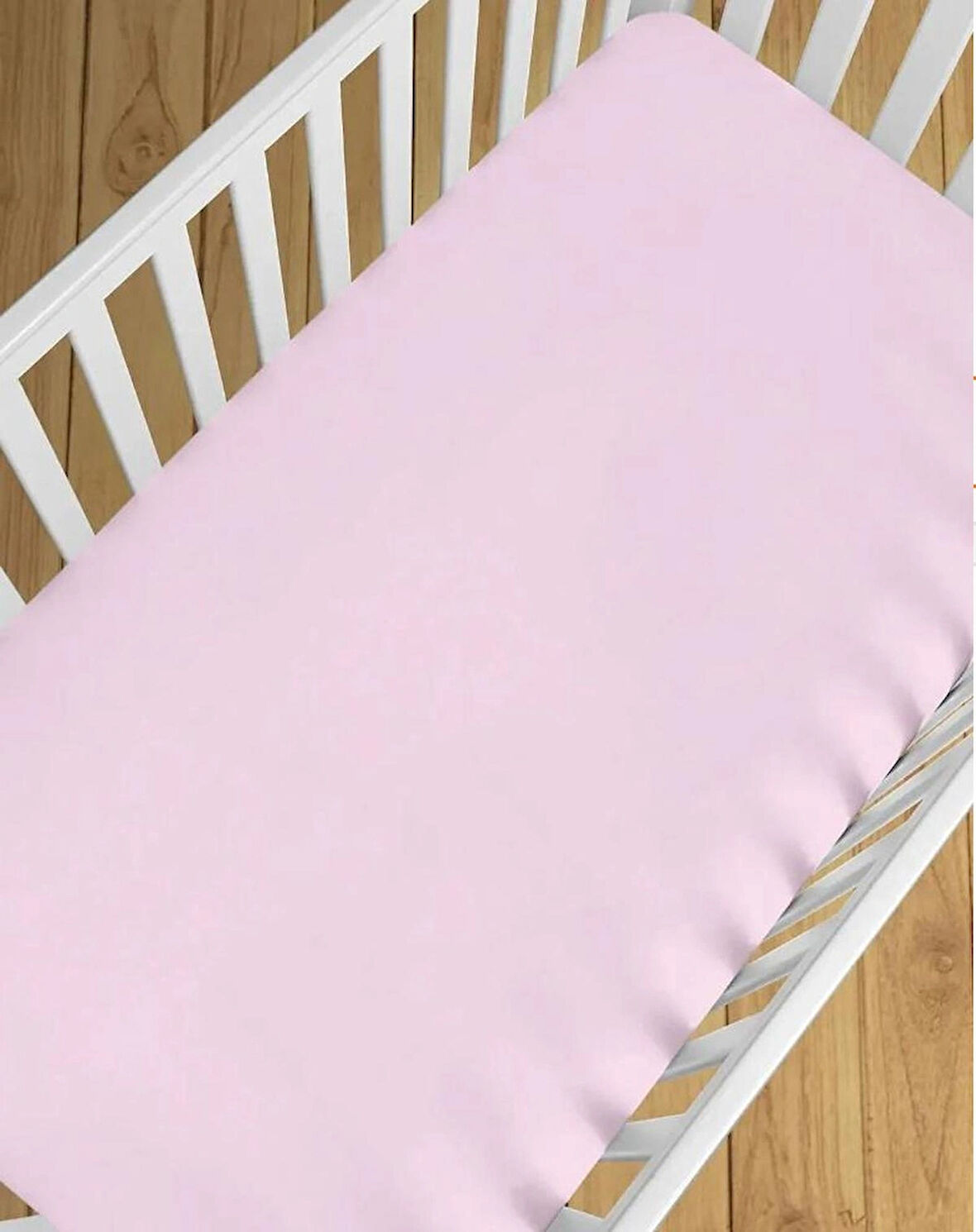 %100 NATÜREL COTTON 100x150 cm LASTİKSİZ  PEMBE  BEBE ÇARŞAFI BED SHEET FOR BABY