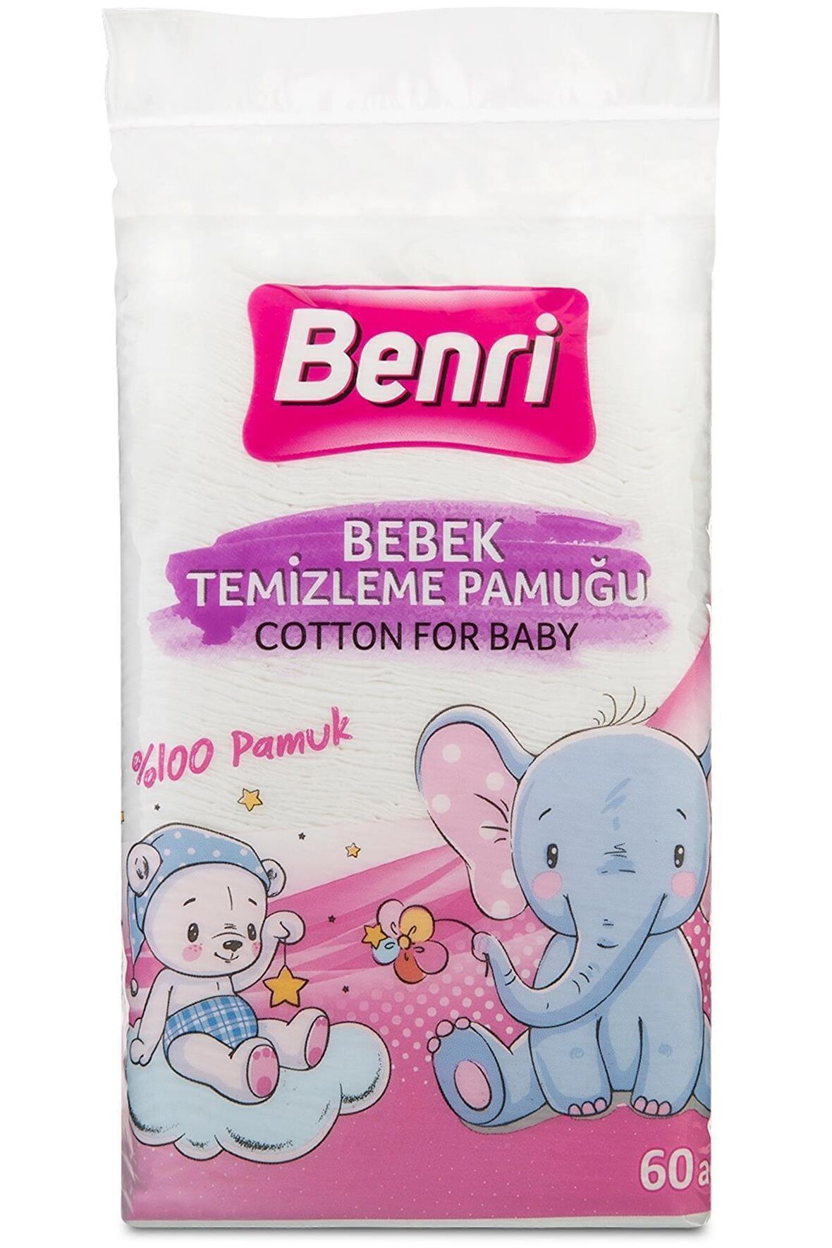 Bebek Temizleme Pamuğu 60 Adet