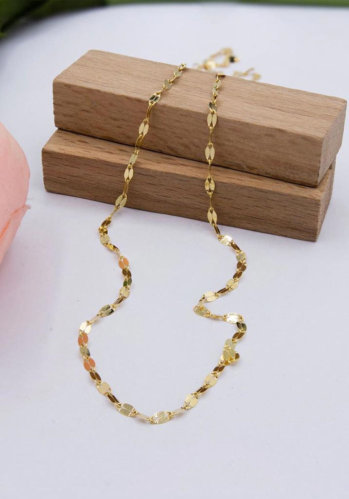 14 Ayar Altın Zincir 2 MM Aynalı İthal Zincir 50 CM Kadın Kolye