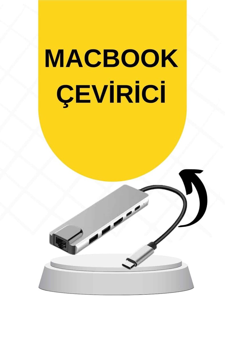 Macbook Pro/air Uyumlu USB Type-C 8 In 1 Hub Dönüştürücü Çevirici Çoklayıc?