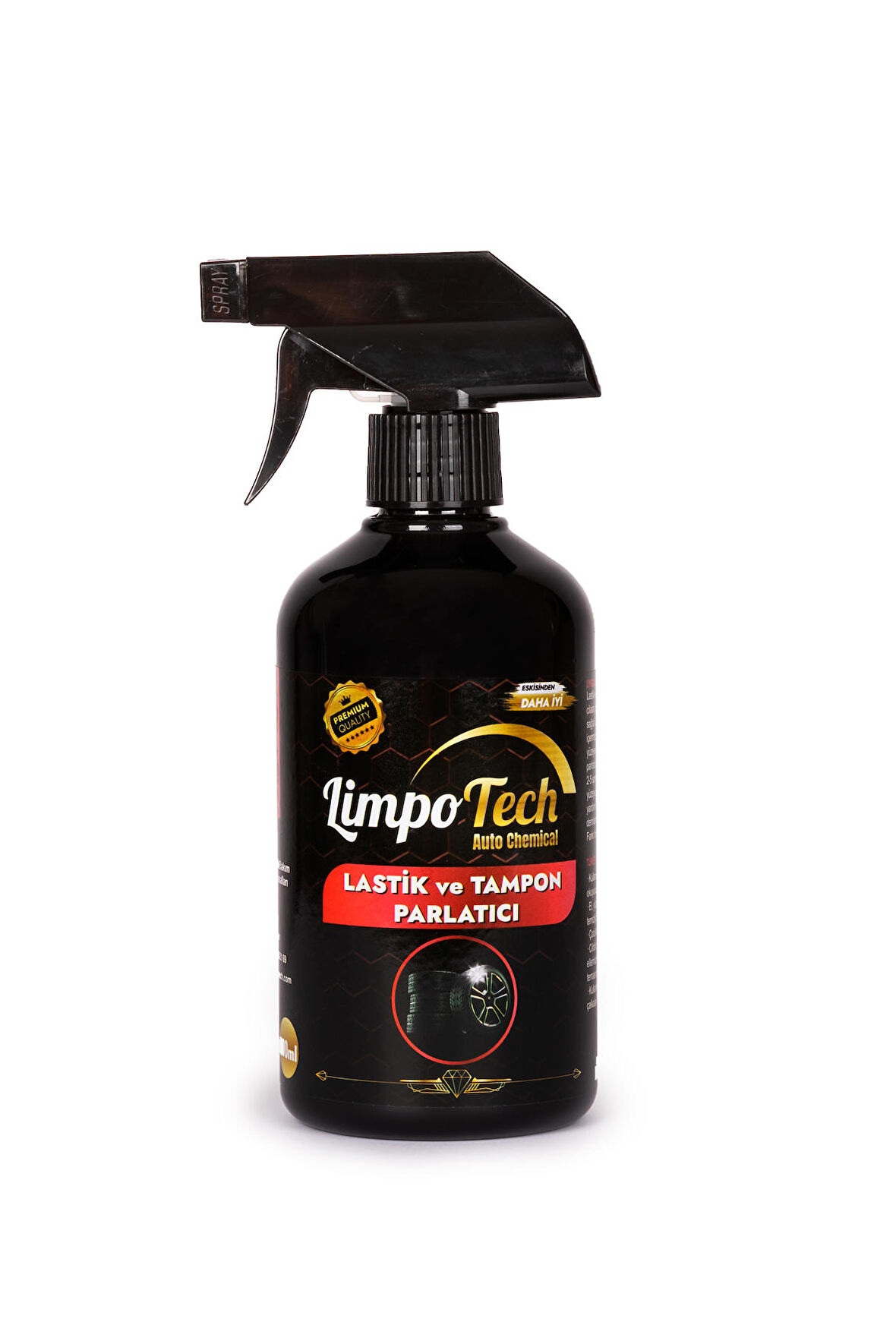 LİMPO TECH Tıre Express 1 Lt Lastik Parlatıcı & Yüksek Parlaklık & Islak Görünüm (2x500ml)