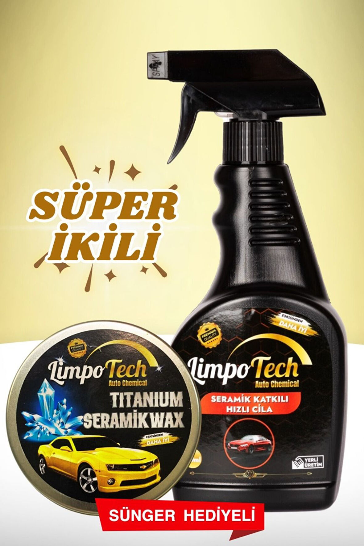 TITANIUM SERAMİK Wax 150 Ml /seramik Katkılı Hızlı Ve Pratik Cila 500ML waxcila