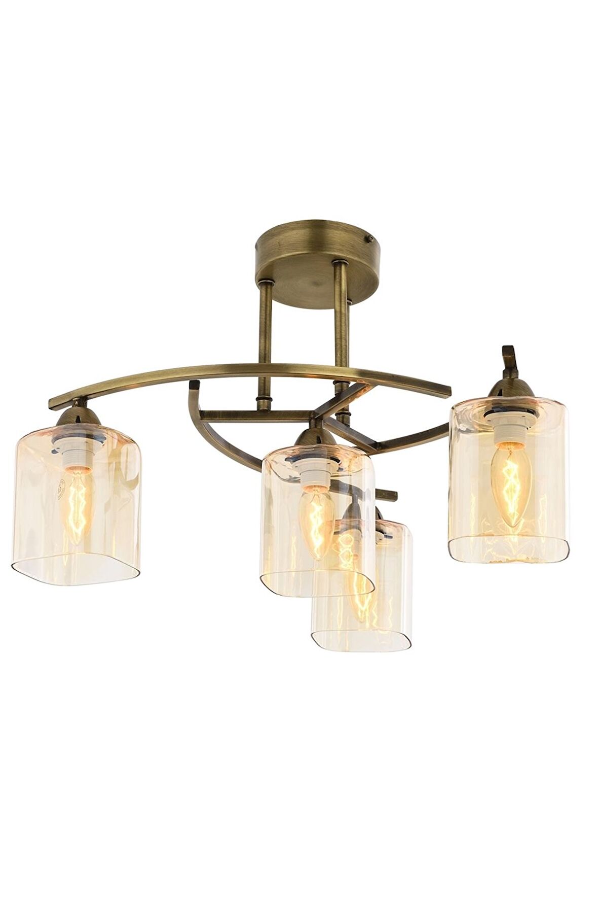AVONNI AV-1373-4E Eskitme Kaplama Modern Avize E14 Metal Cam 51cm