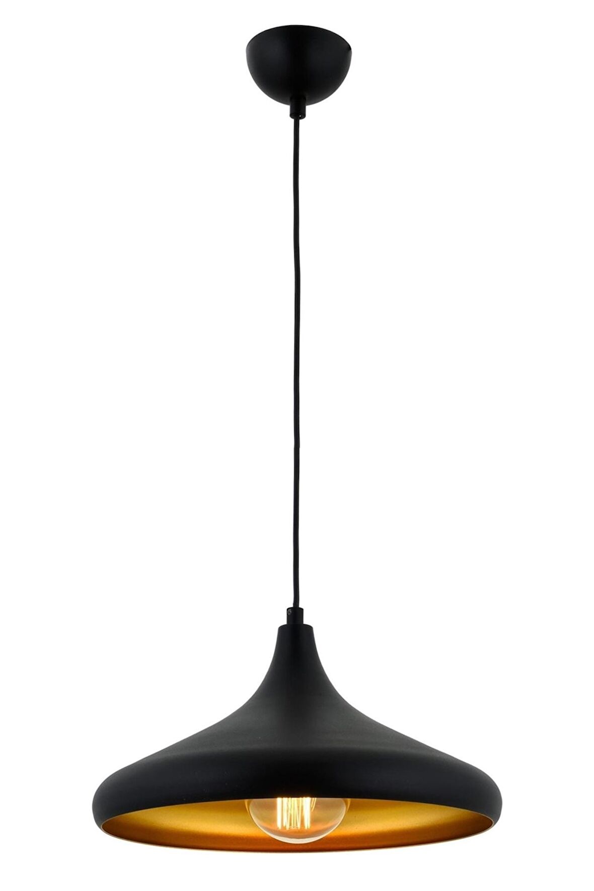 AVONNI AV-4106-M8-BSY-36 Siyah Boyalı Modern Avize E27 Metal 36cm