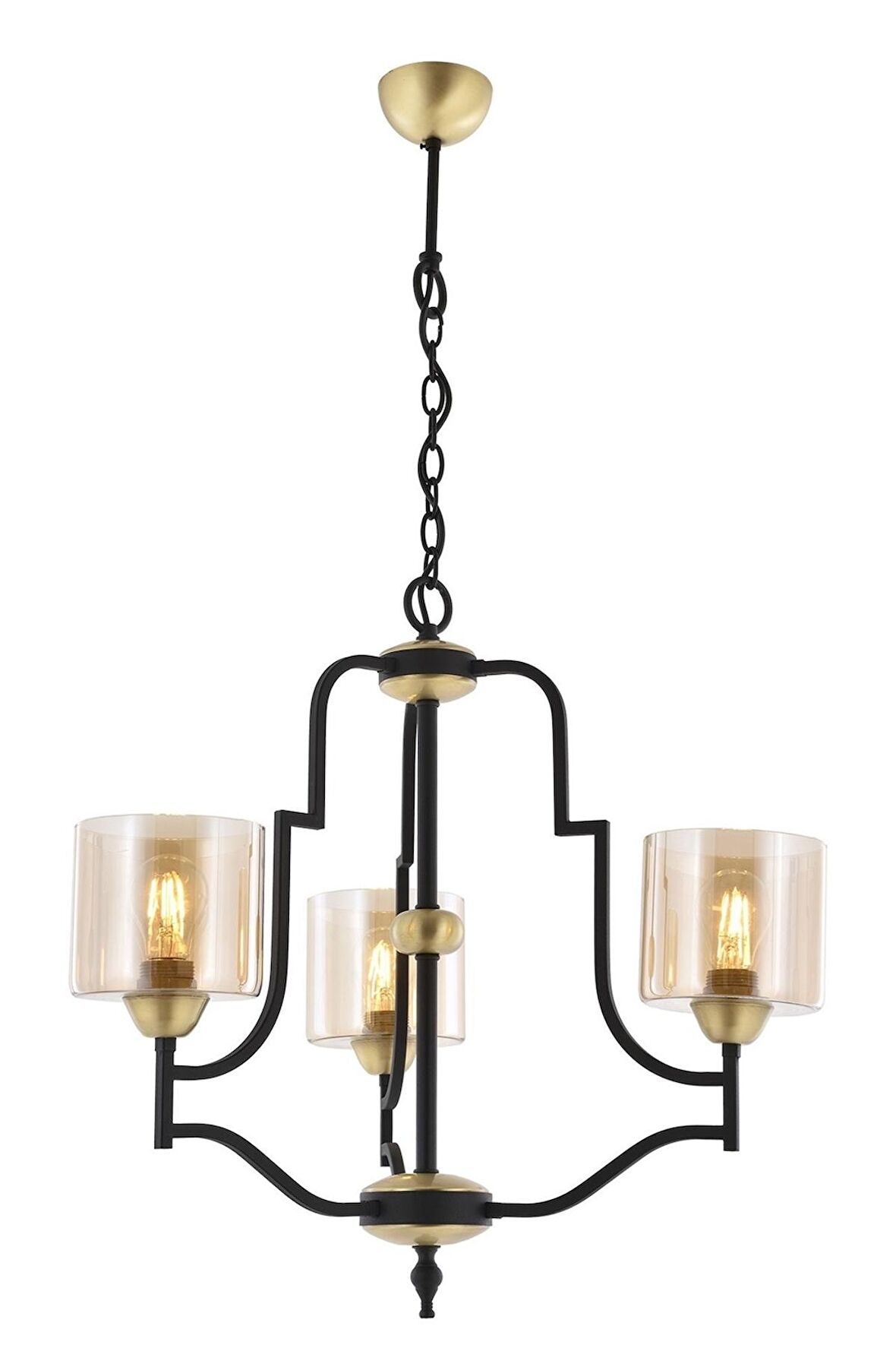 AVONNI AV-4162-3E Eskitme Kaplama Modern Avize E27 Metal Cam 62cm