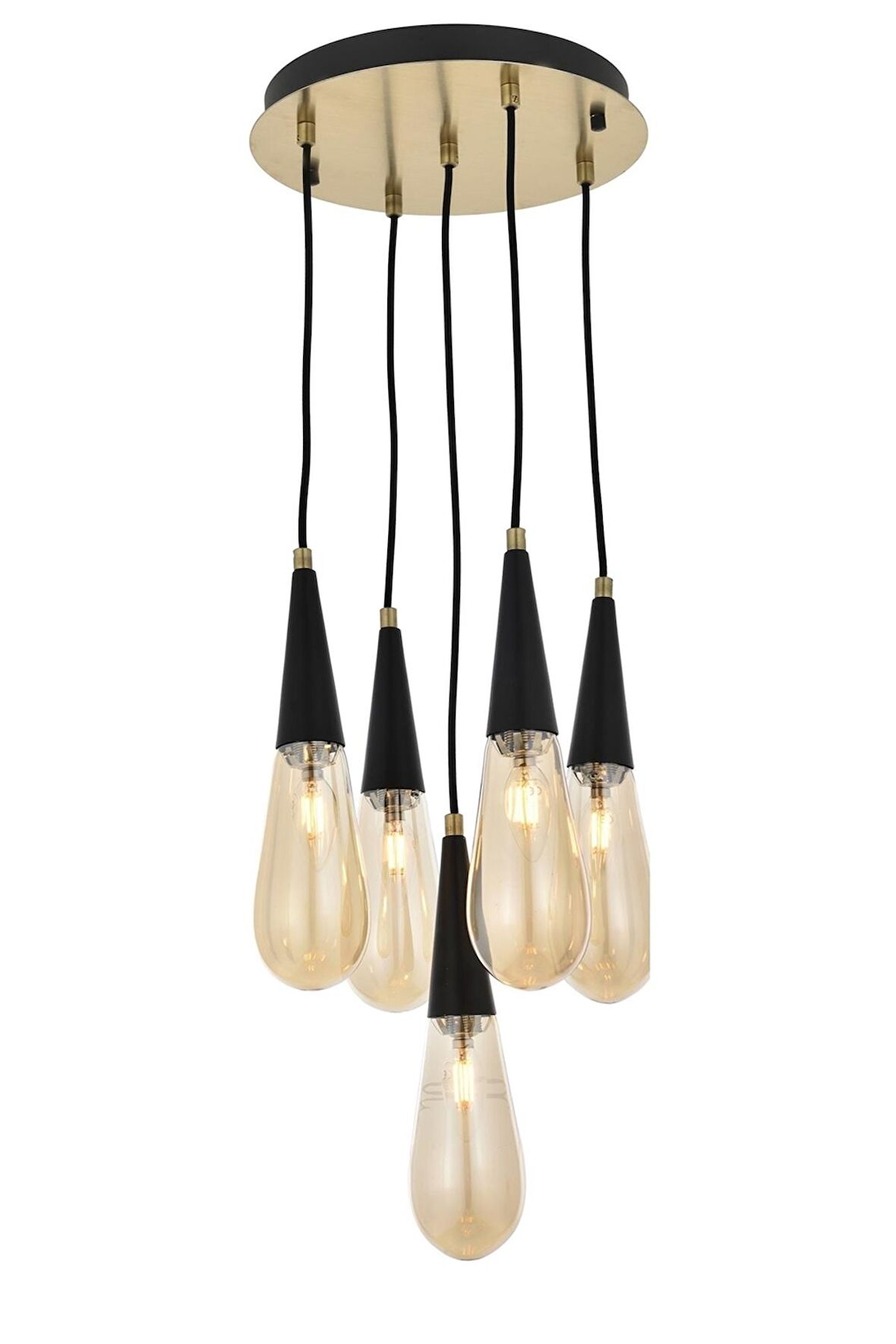 AVONNI AV-60059-5ET Eskitme Kaplama Modern Avize E14 Metal Cam 33cm