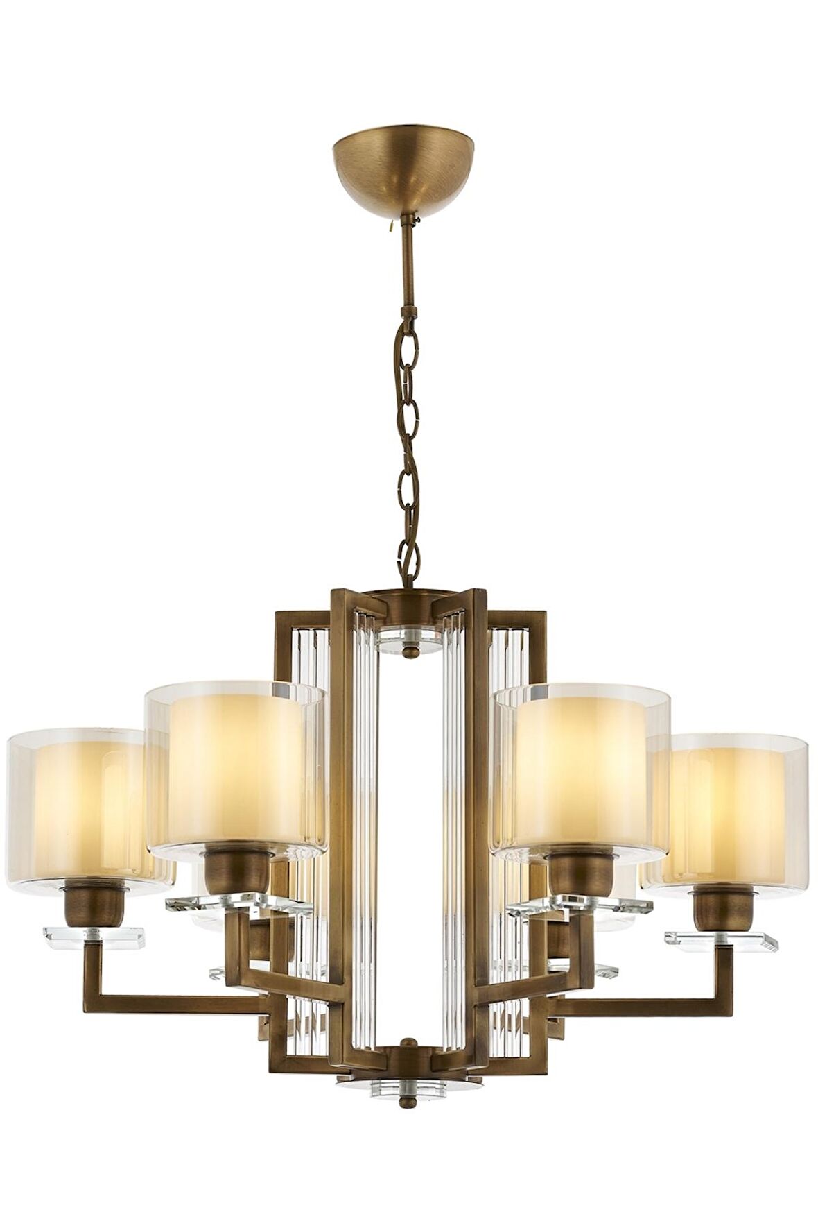 AVONNI AV-60190-6E Eskitme Kaplama Modern Avize E27 Metal Cam 70cm