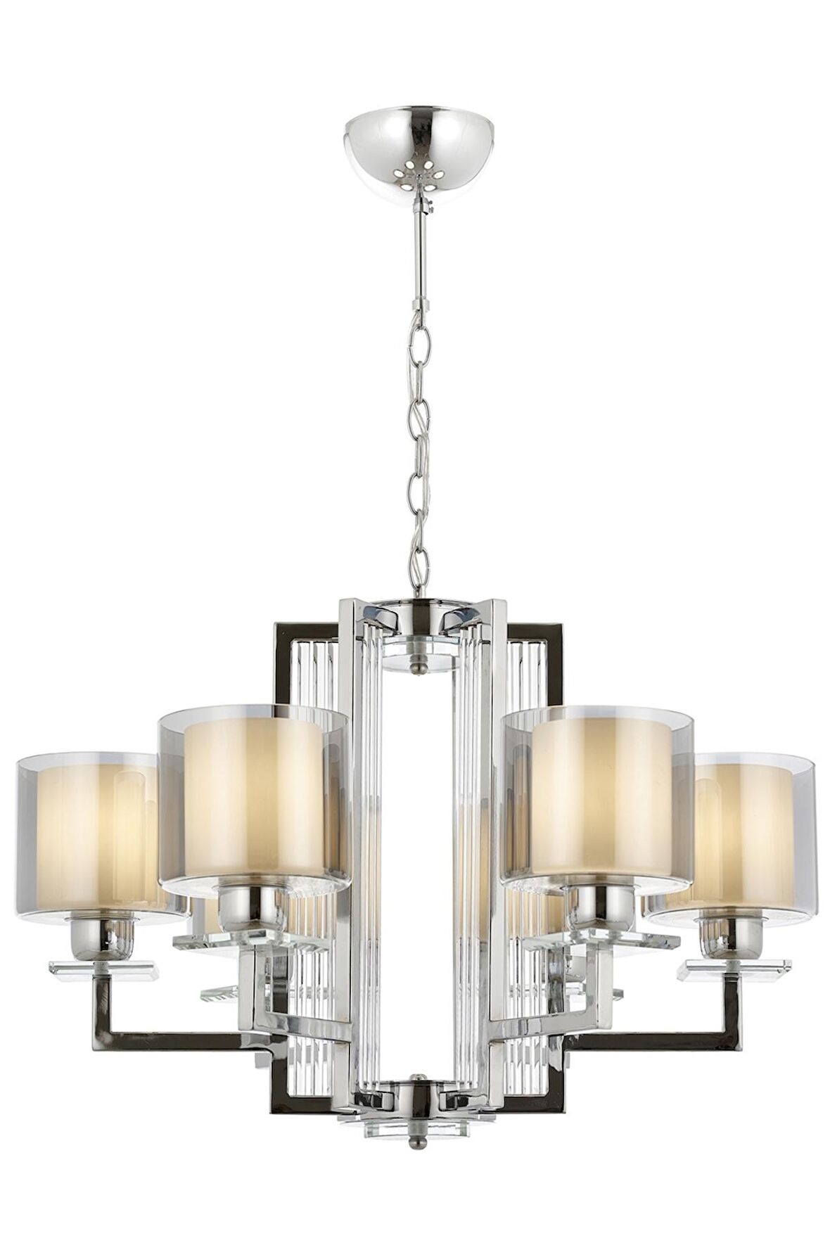 AVONNI AV-60190-6K Krom Kaplama Modern Avize E27 Metal Cam 70cm