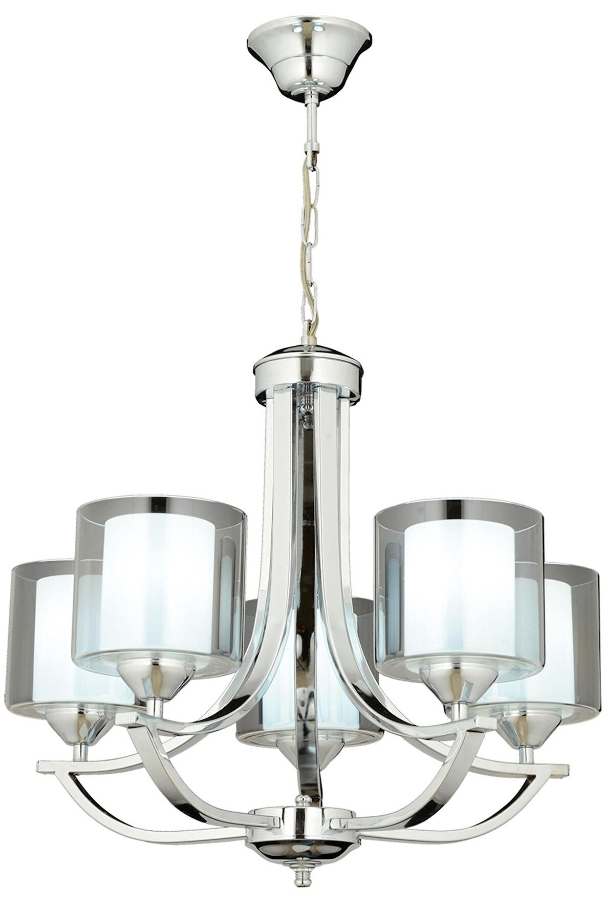 AVONNI AV-65228-5K Krom Kaplama Modern Avize E27 Metal Cam 55cm