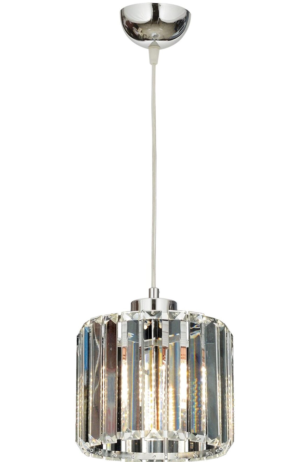 AVONNI AV-65239-1K Krom Kaplama Modern Avize E27 Metal Kristal 19cm