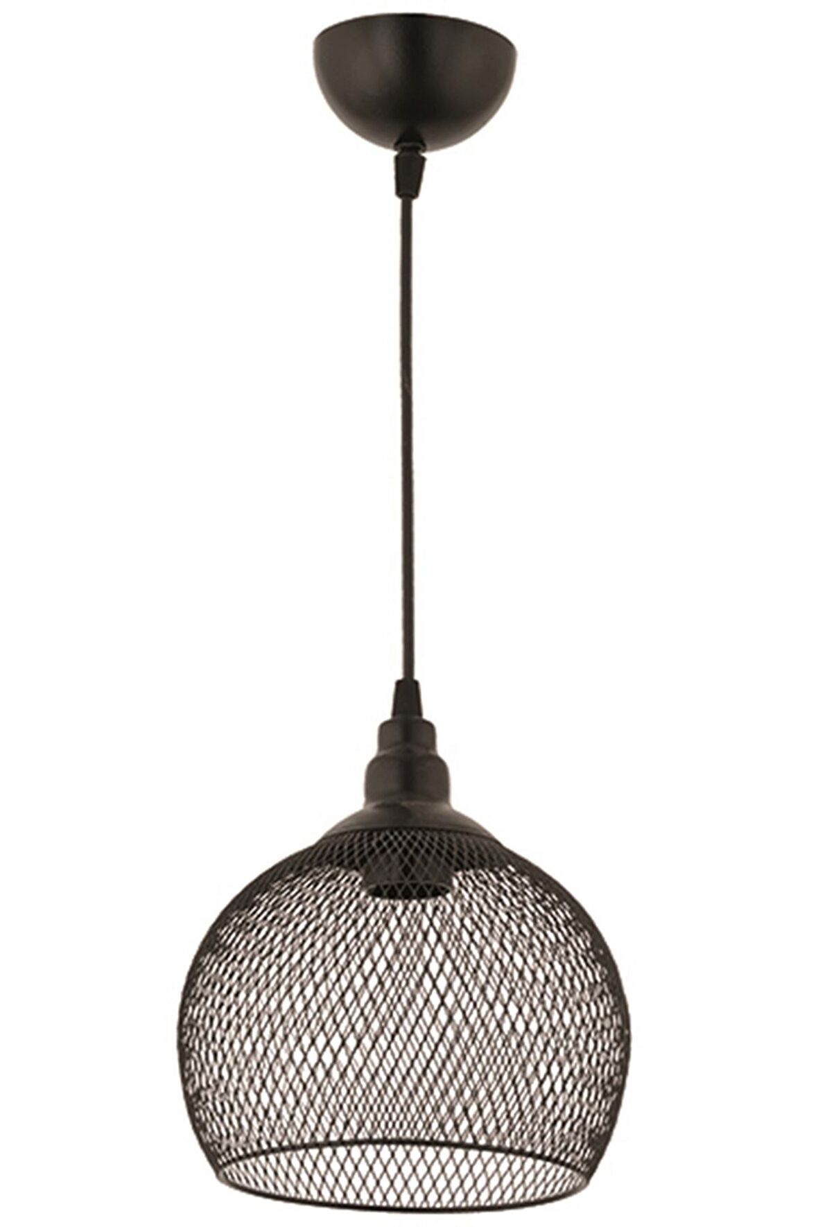 AVONNI AV-65242-1BSY Siyah Boyalı Modern Avize E27 Metal Telli 21cm