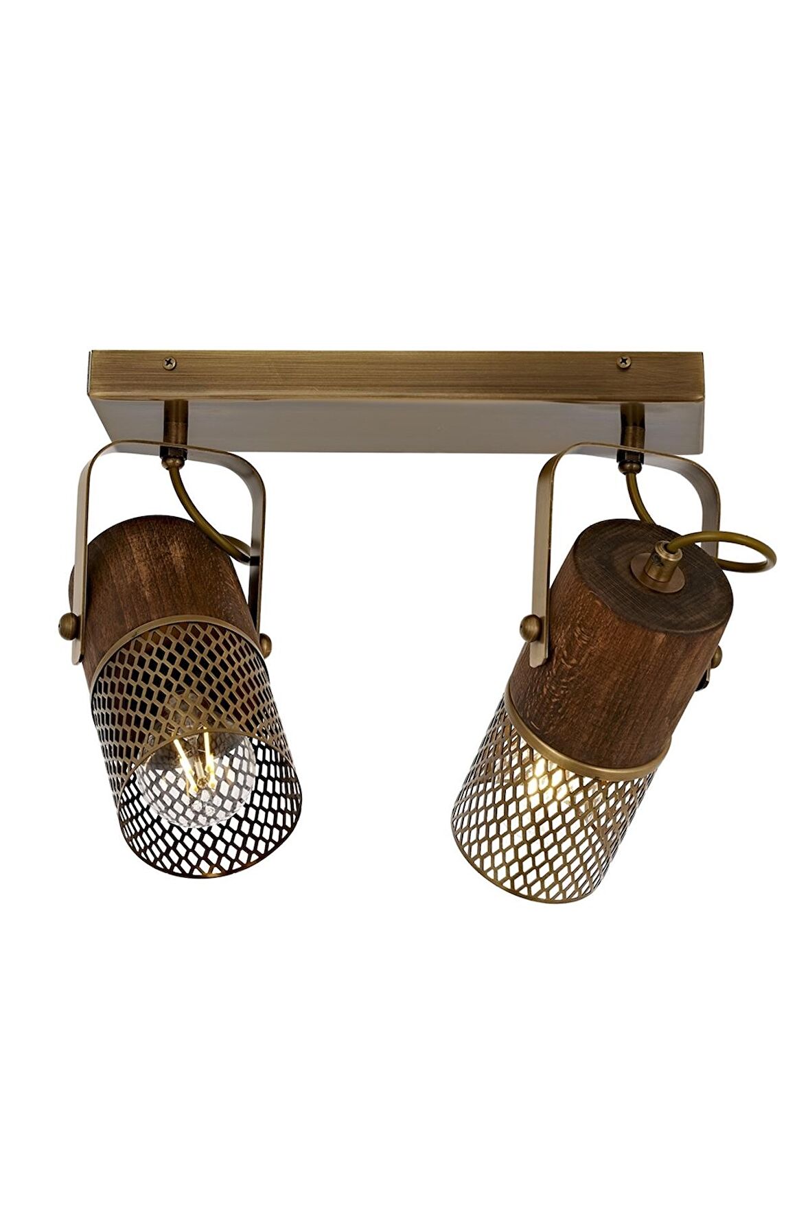 AVONNI AR-60265-2EY Eskitme Kaplama Modern Avize E27 Metal Ahşap 32x25cm