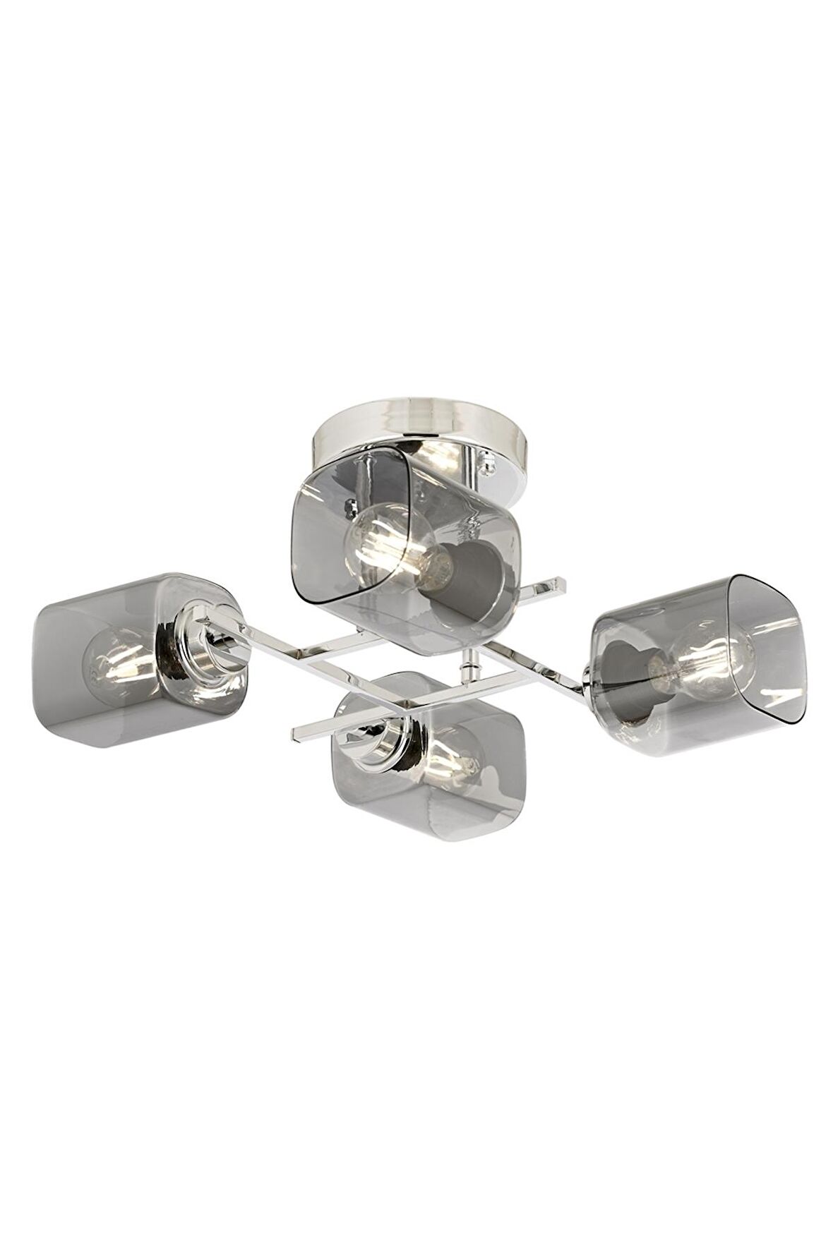 AVONNI AR-60271-4K Krom Kaplama Modern Avize E27 Metal Cam 44cm