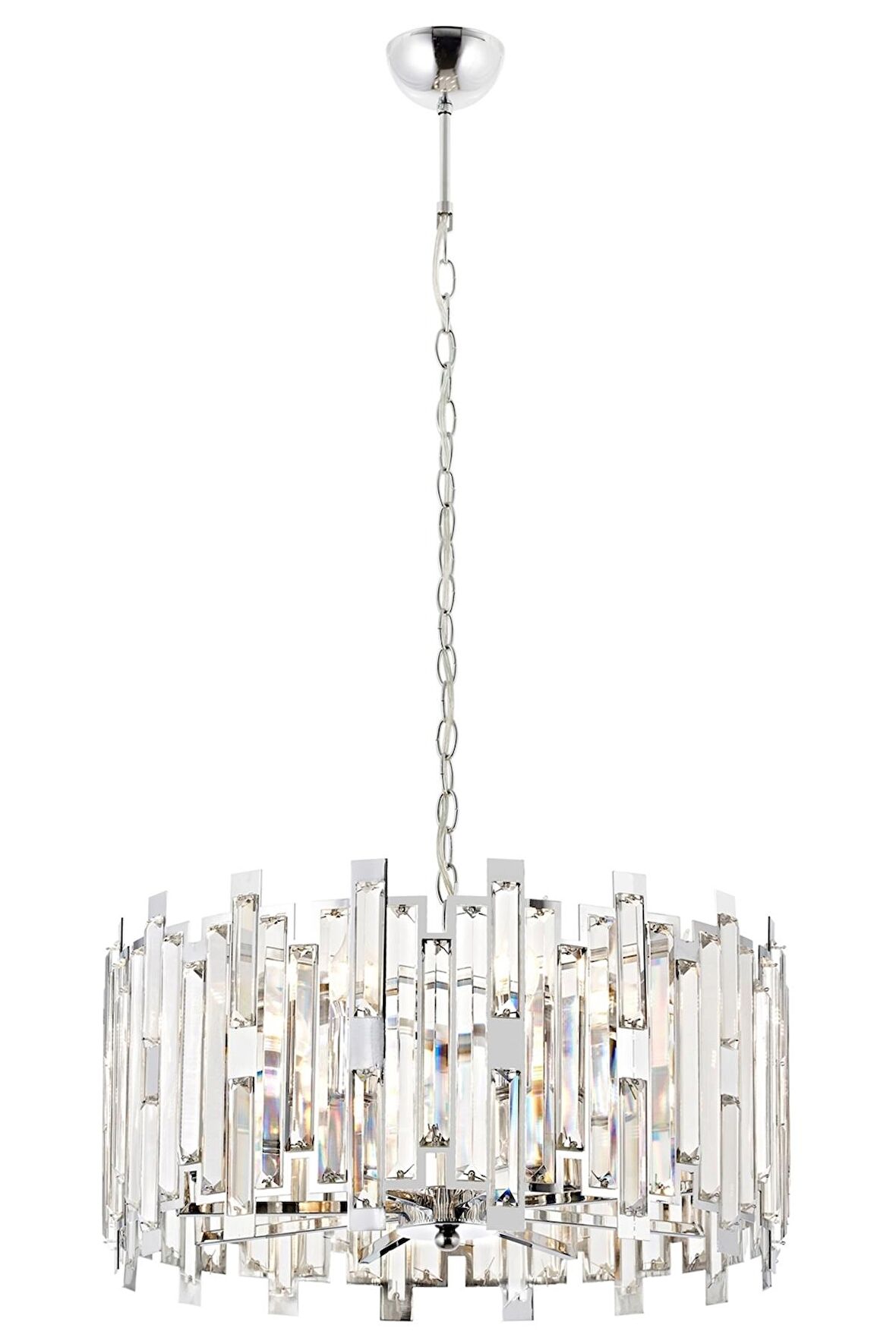 AVONNI AV-60303-K50 Krom Kaplama Klasik Avize E14 Metal Kristal 50cm