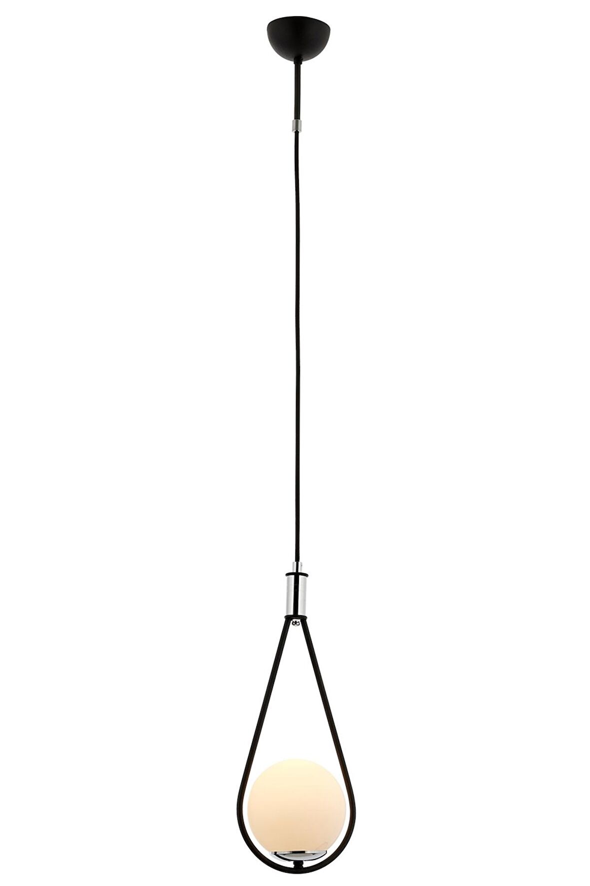AVONNI AV-60312-1BSY Siyah Boyalı Modern Avize G9 Metal Cam 20cm