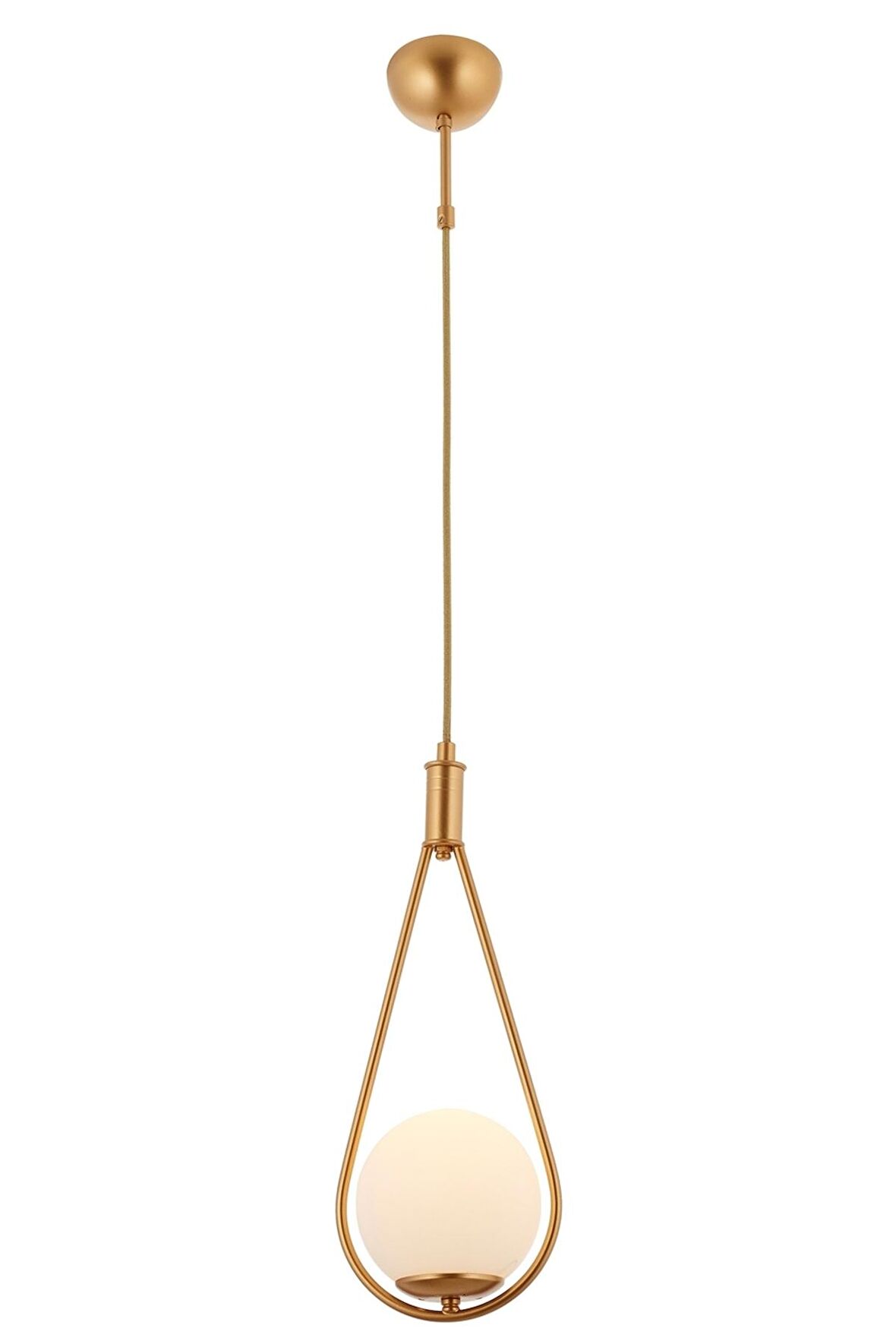 AVONNI AV-60312-1S Sarı Kaplama Modern Avize G9 Metal Cam 20cm