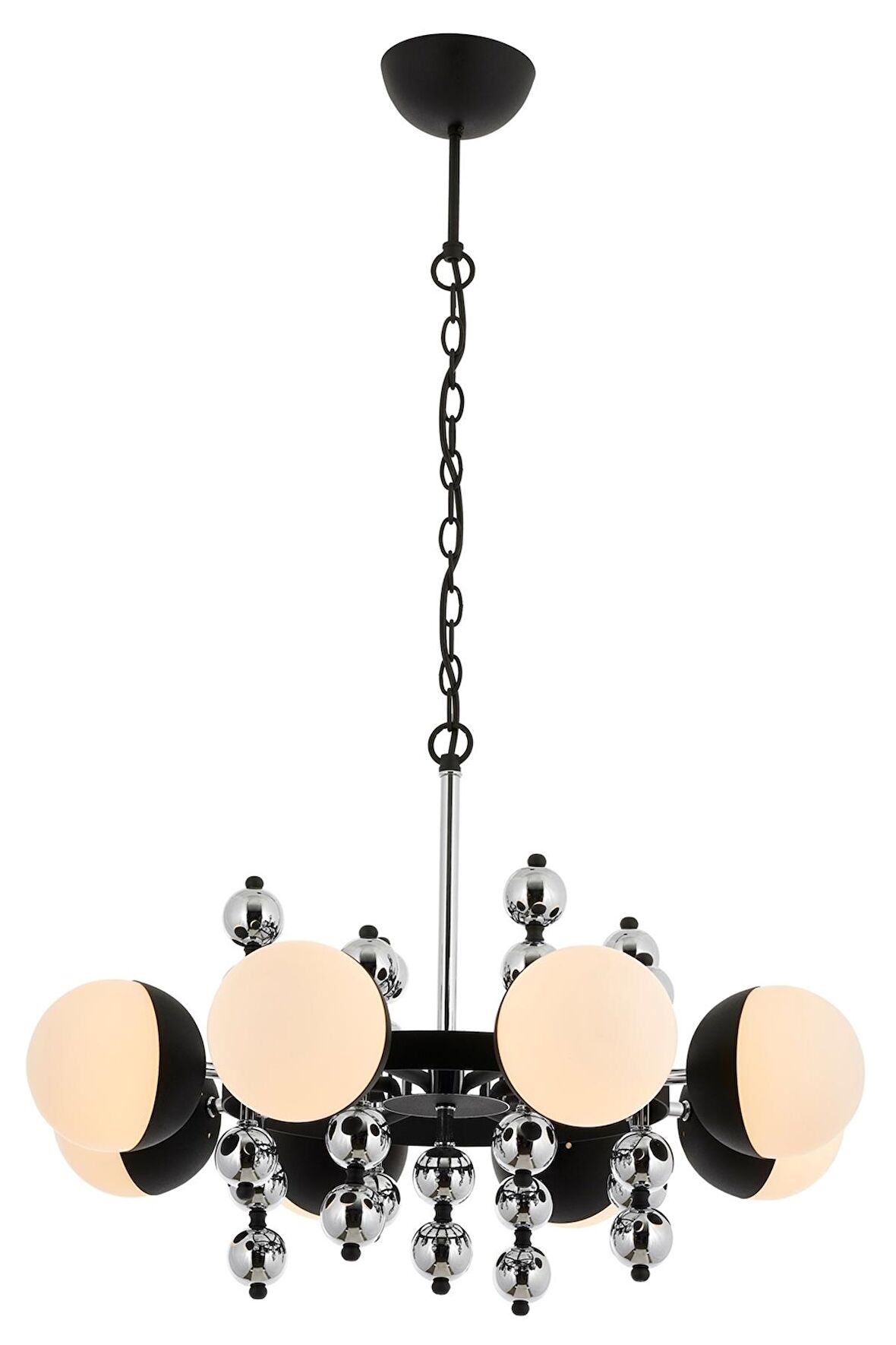 AVONNI AV-60318-8K Krom Kaplama Modern Avize E27 Metal Cam 105cm