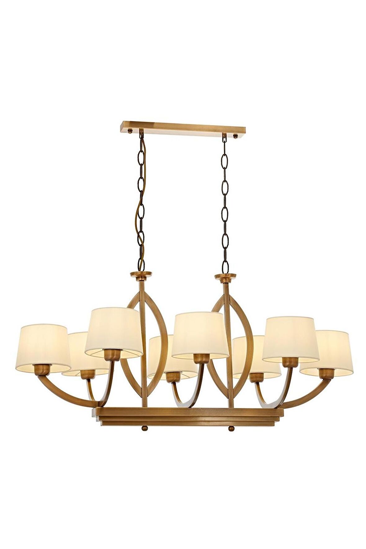 AVONNI AV-60362-8ES-YM Eskitme Kaplama Modern Avize E27 Metal Cam 100x55cm