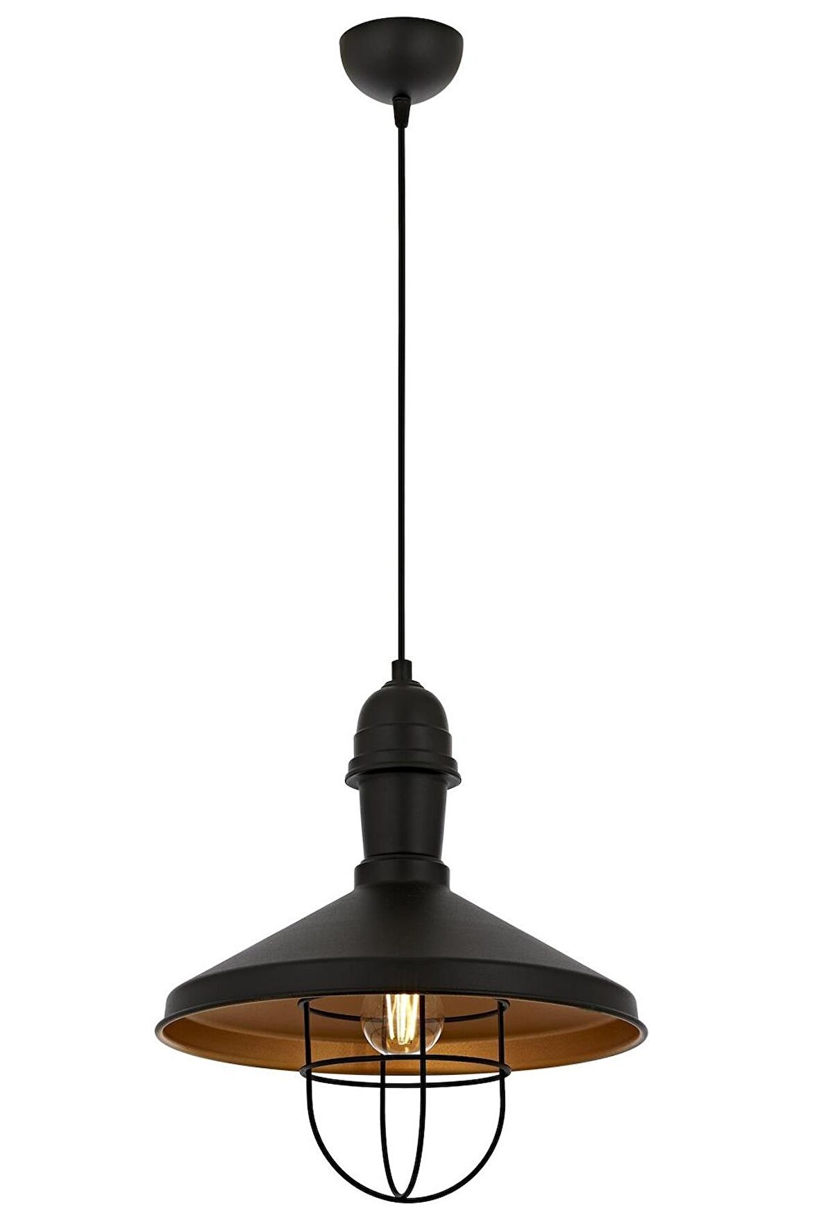 AVONNI AV-4106-M25-BSY Siyah Boyalı Modern Avize E27 Metal 33cm