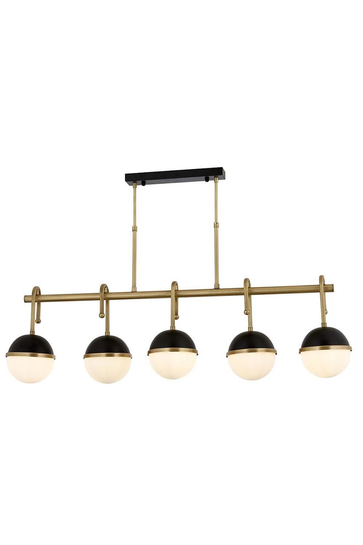 AVONNI AV-60387-5EY Siyah/Eskitme Boya/Kaplama Modern Avize E27 Metal Cam 100x15cm