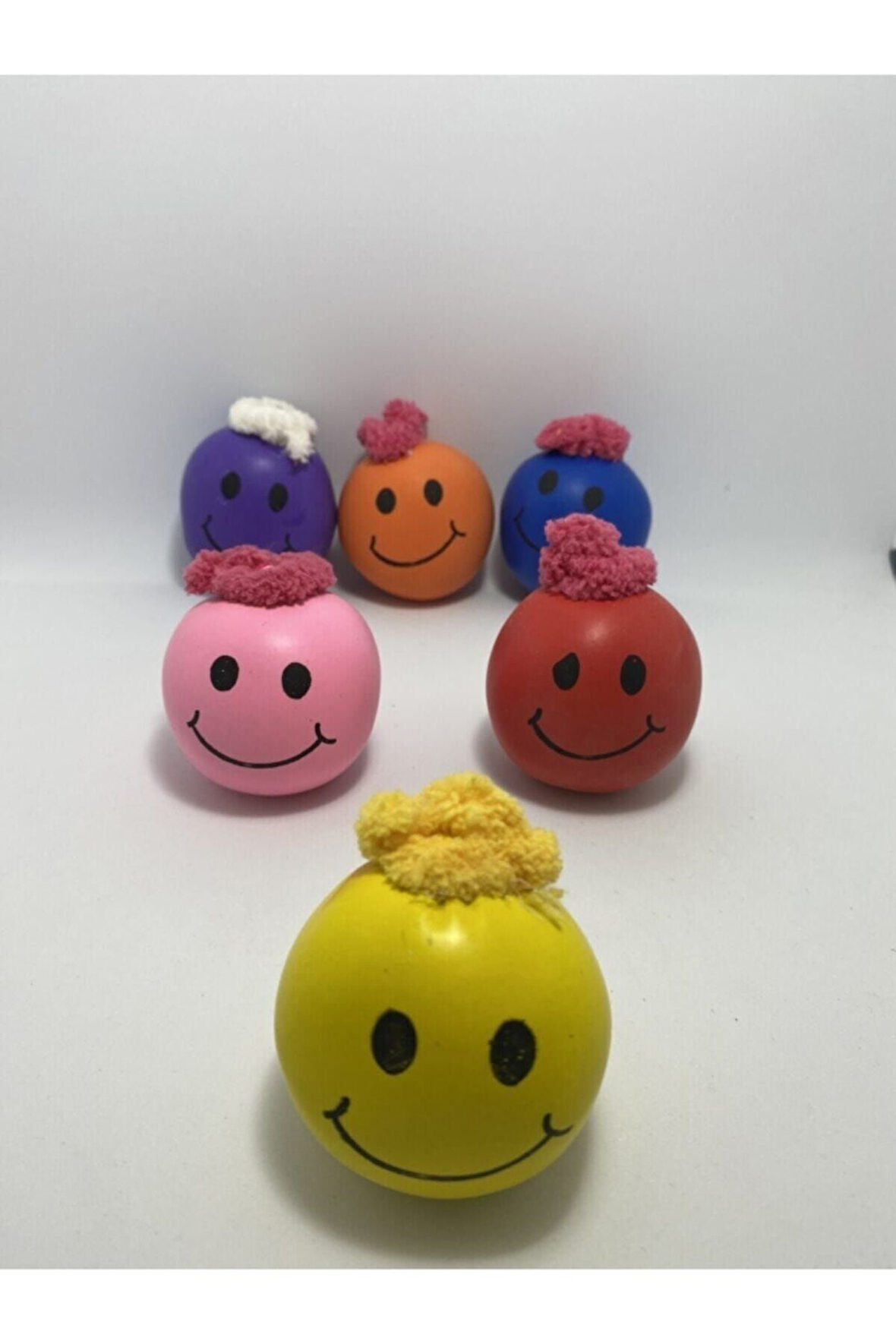 6 Adet Emojili Stress Topu Cino Stress Oyuncak