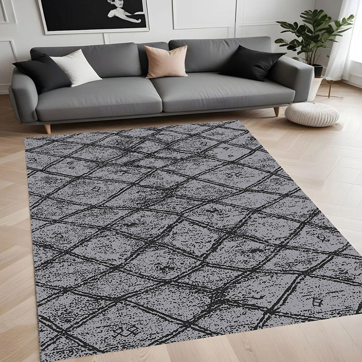 Eliana Home Dijital Baskı Yıkanabilir Kaymaz Taban Salon Halısı Ve Yolluk LN032-FNL296