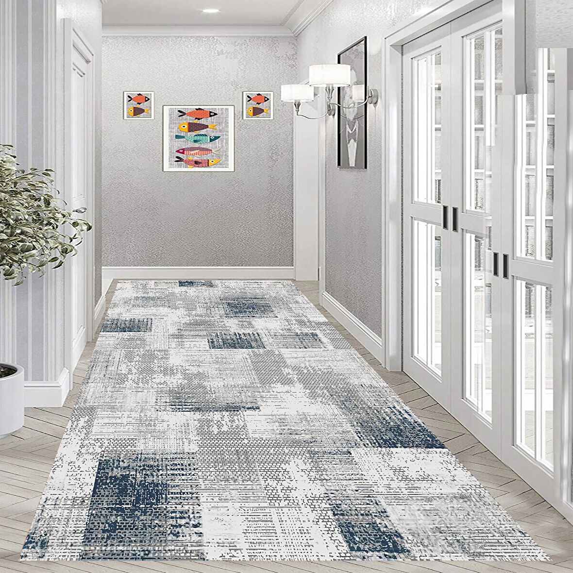 Eliana Home Dijital Baskı Yıkanabilir Kaymaz Taban Salon Halısı Ve Yolluk LN037-FNL301