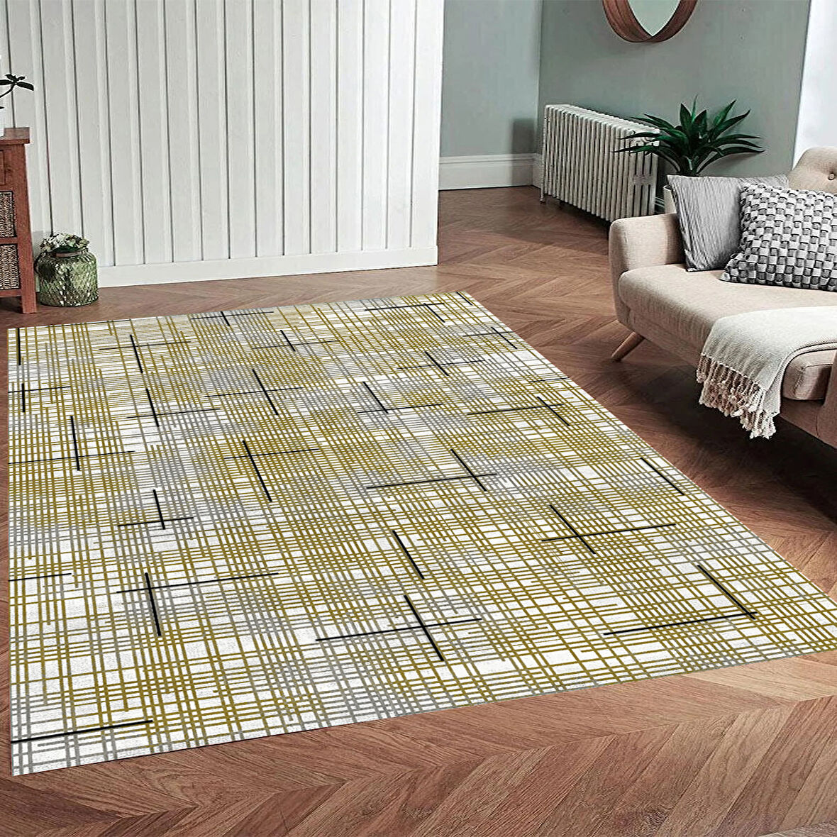 Eliana Home Dijital Baskı Yıkanabilir Kaymaz Taban Salon Halısı Ve Yolluk LN041-FNL305