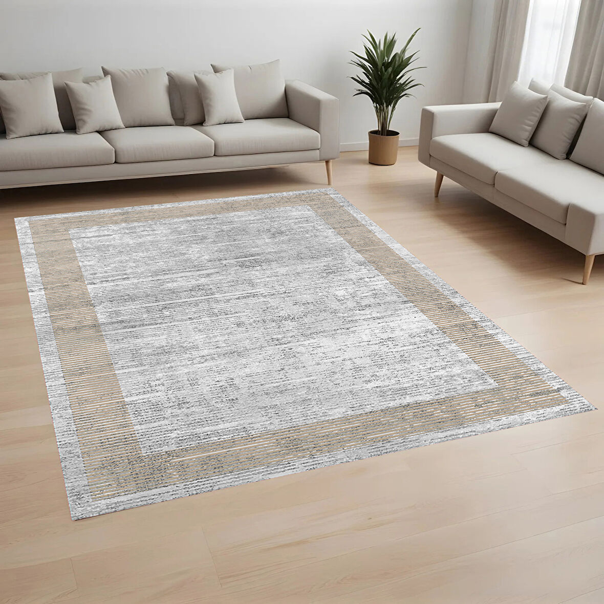 Eliana Home Dijital Baskı Yıkanabilir Kaymaz Taban Salon Halısı Ve Yolluk LN064-FNL337