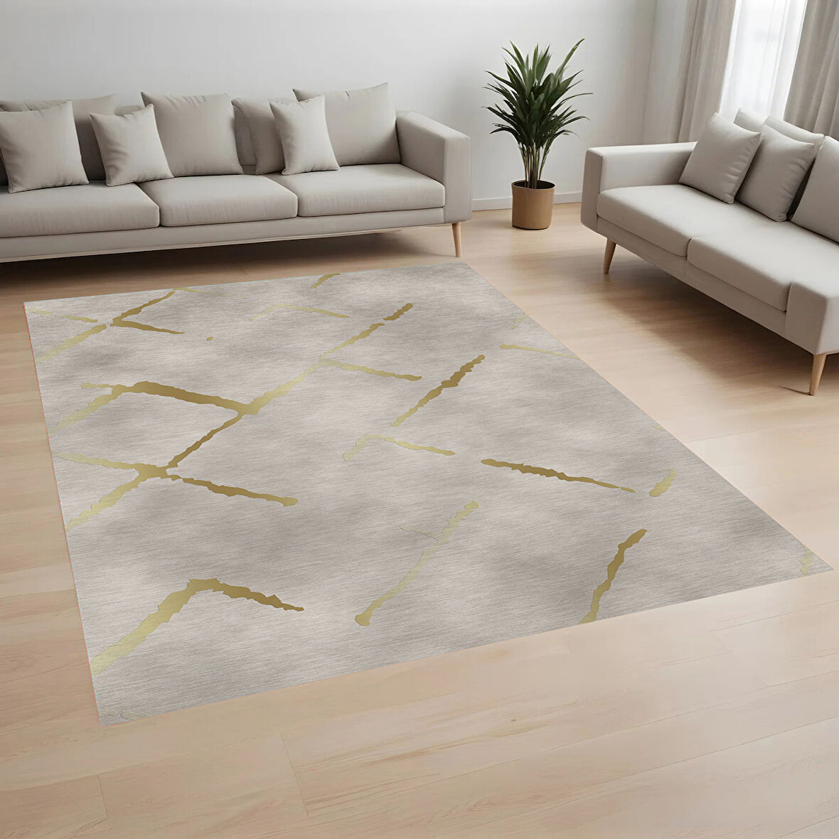 Eliana Home Dijital Baskı Yıkanabilir Kaymaz Taban Salon Halısı Ve Yolluk LN087-FNL374