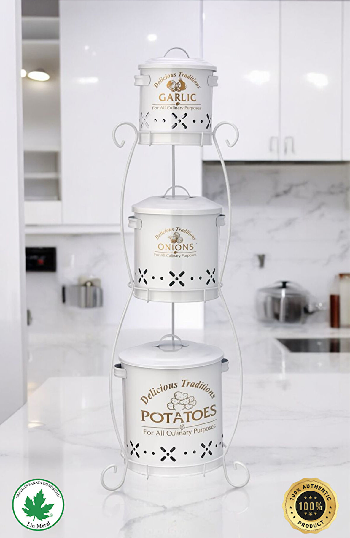 3 Katlı SİLİNDİR Patates-Soğan-Sarımsak