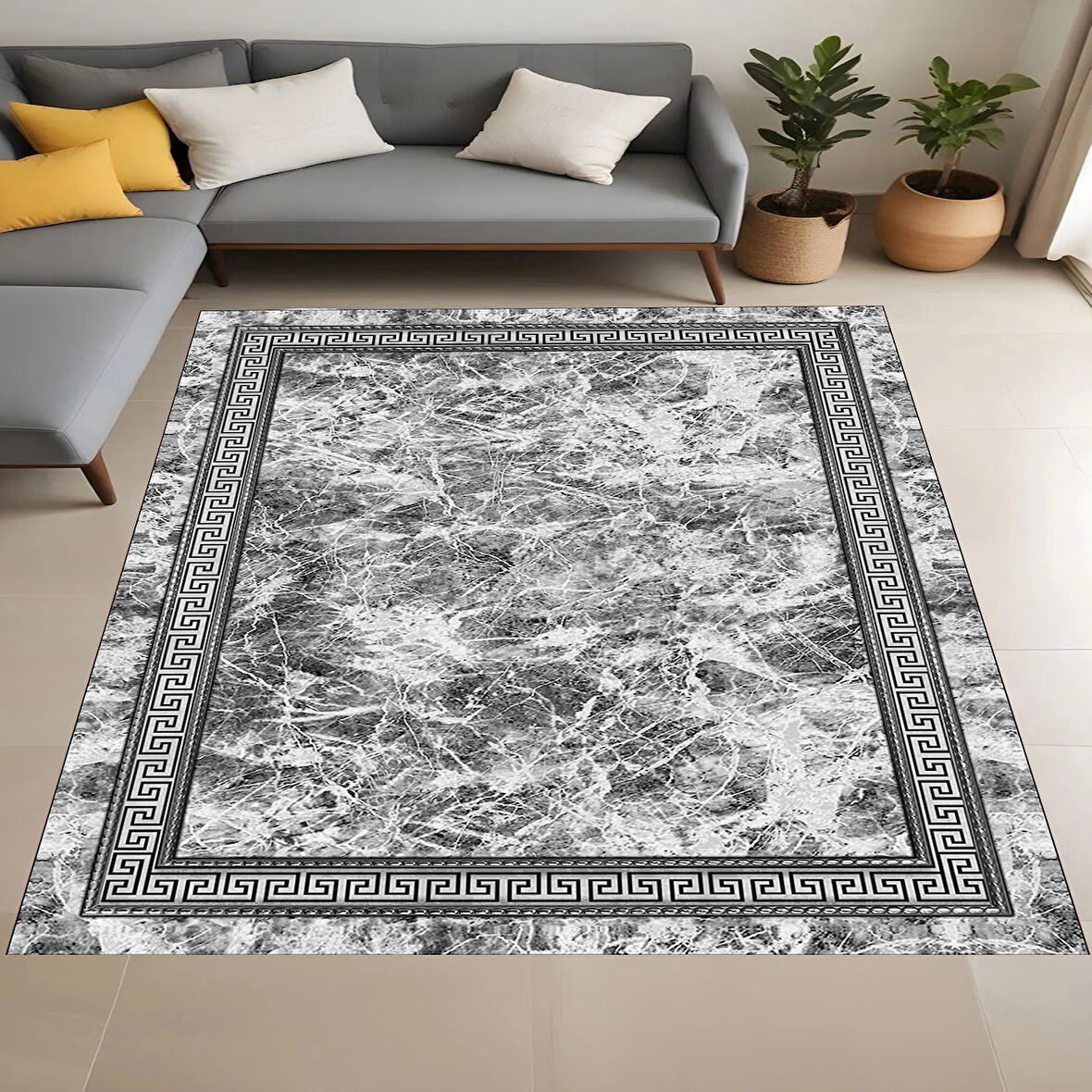 Eliana Home Dijital Baskı Yıkanabilir Kaymaz Taban Salon Halısı Ve Yolluk LN157-FNL463