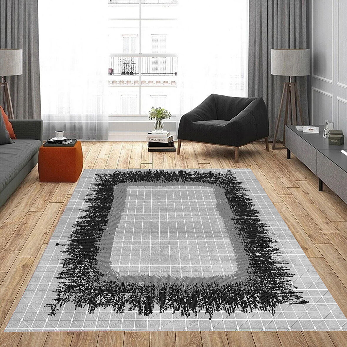 Eliana Home Dijital Baskı Yıkanabilir Kaymaz Taban Salon Halısı Ve Yolluk LN165-FNL471