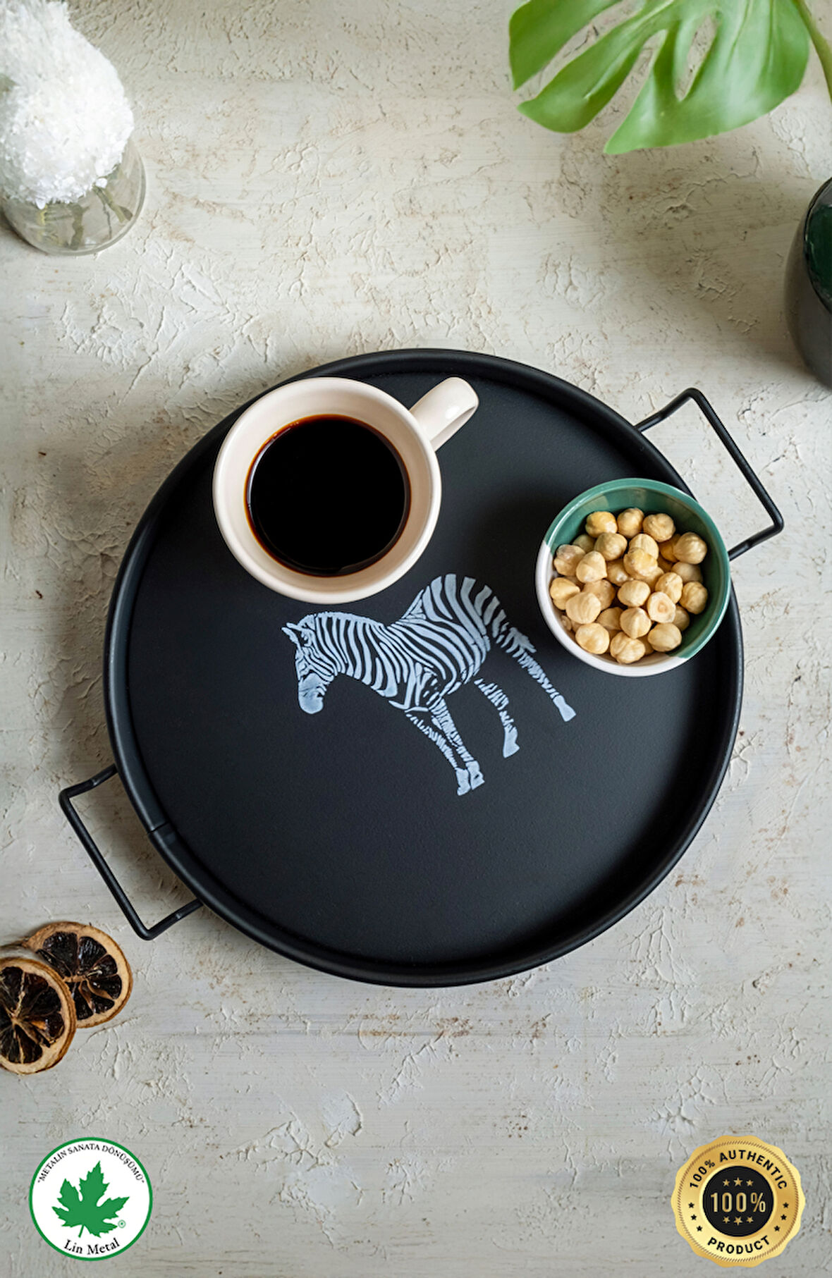 Zebra Baskılı Tepsi 26cm
