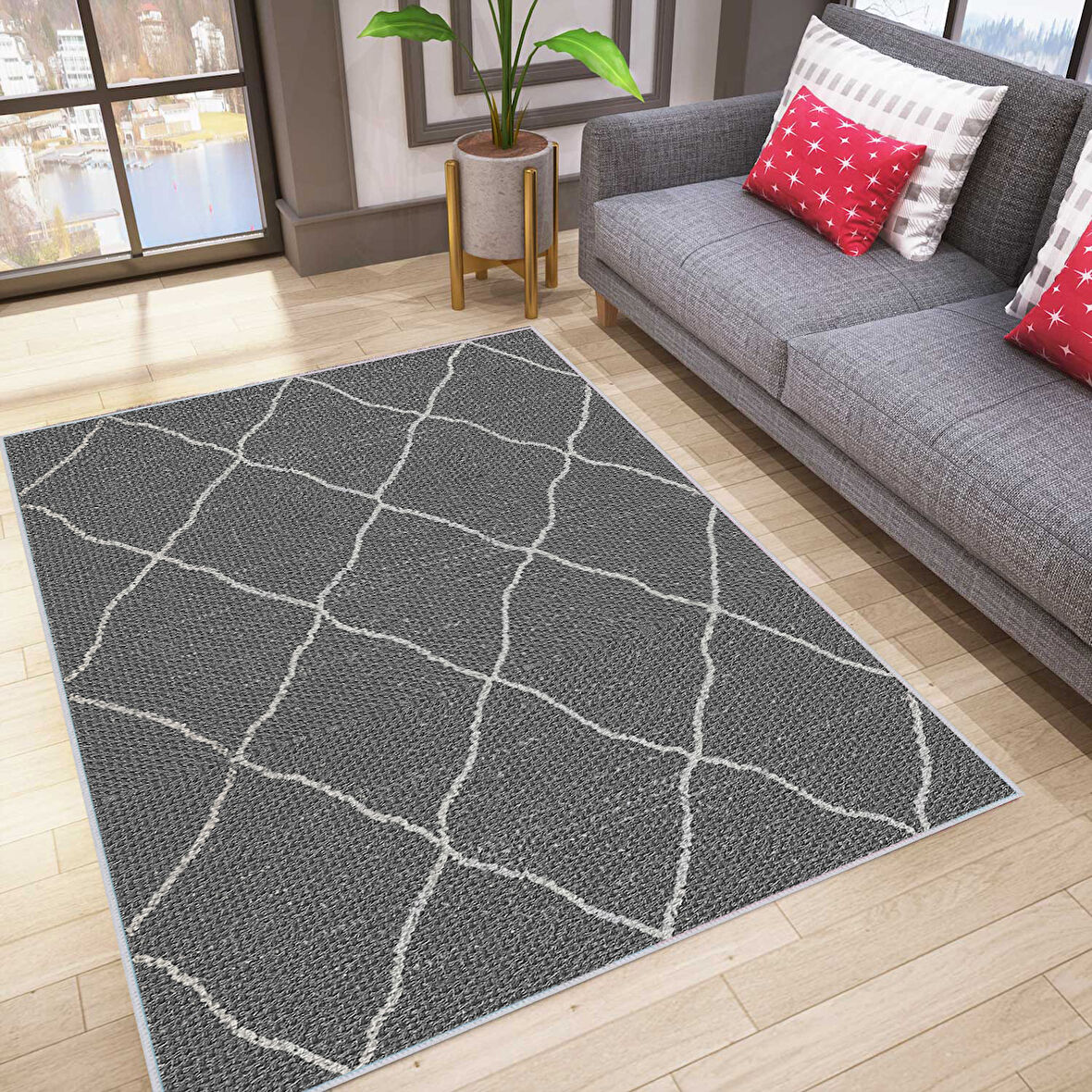 Dijital Baskı Yıkanabilir Kaymaz Taban Salon Halısı Ve Yolluk LNA0006-SD539