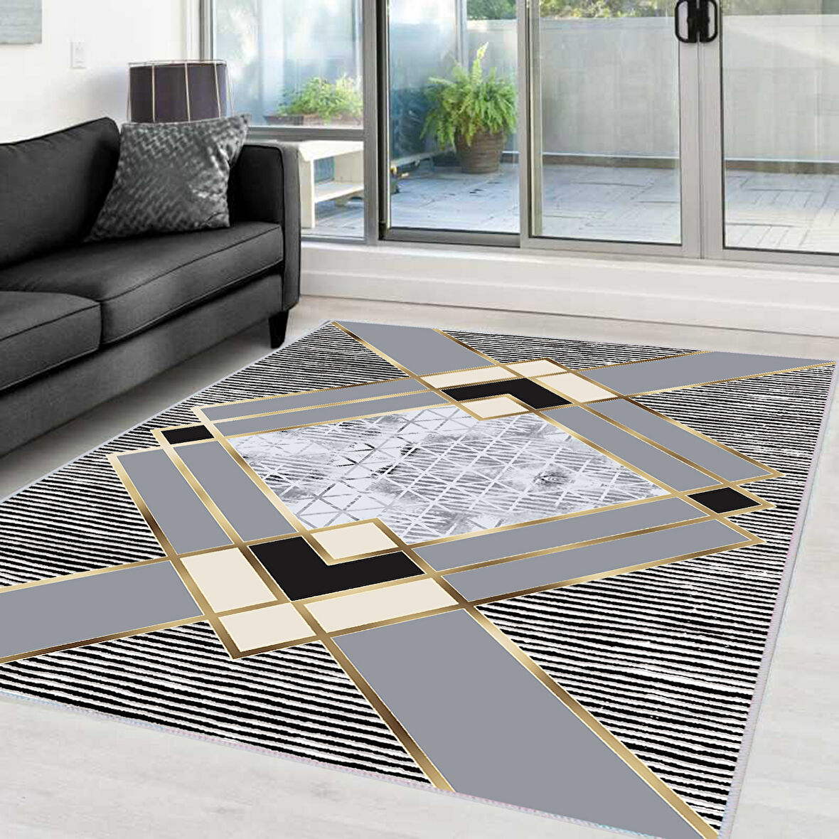 Dijital Baskı Yıkanabilir Kaymaz Taban Salon Halısı Ve Yolluk LNA0011-SD697