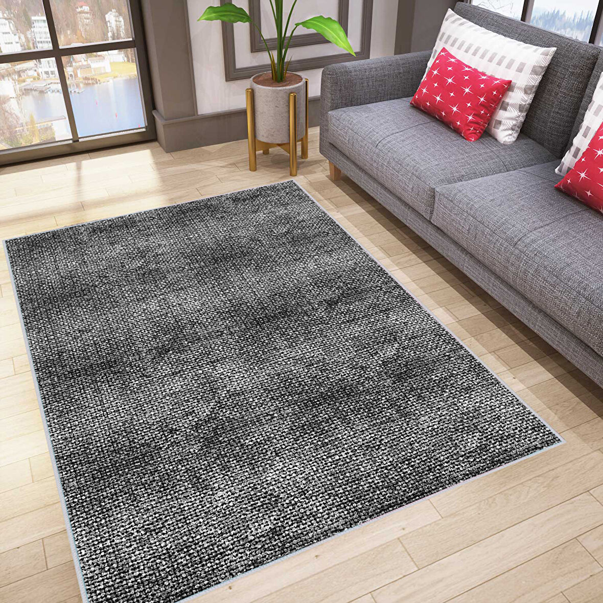 Dijital Baskı Yıkanabilir Kaymaz Taban Salon Halısı Ve Yolluk LNA0024-SD877