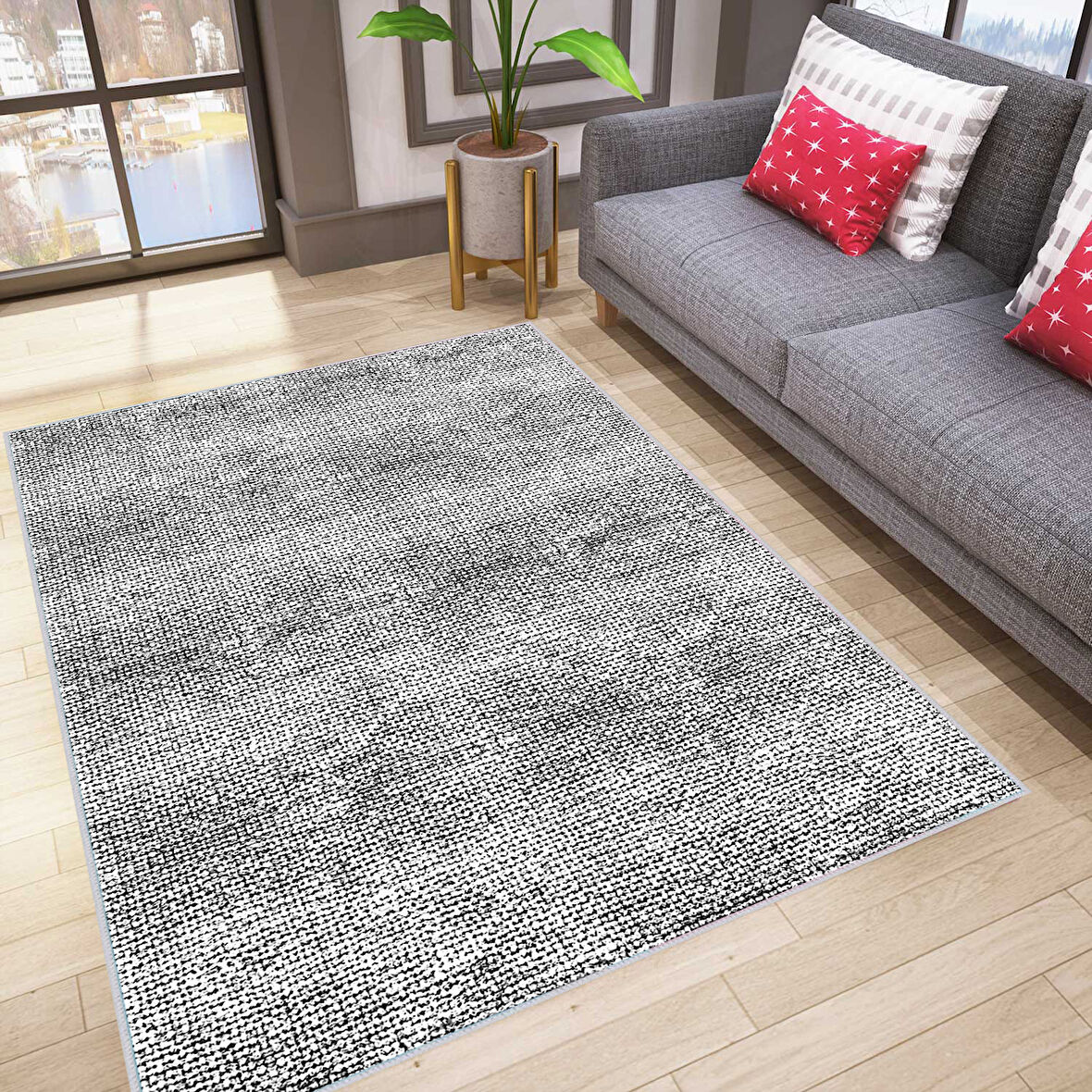 Dijital Baskı Yıkanabilir Kaymaz Taban Salon Halısı Ve Yolluk LNA0025-SD879