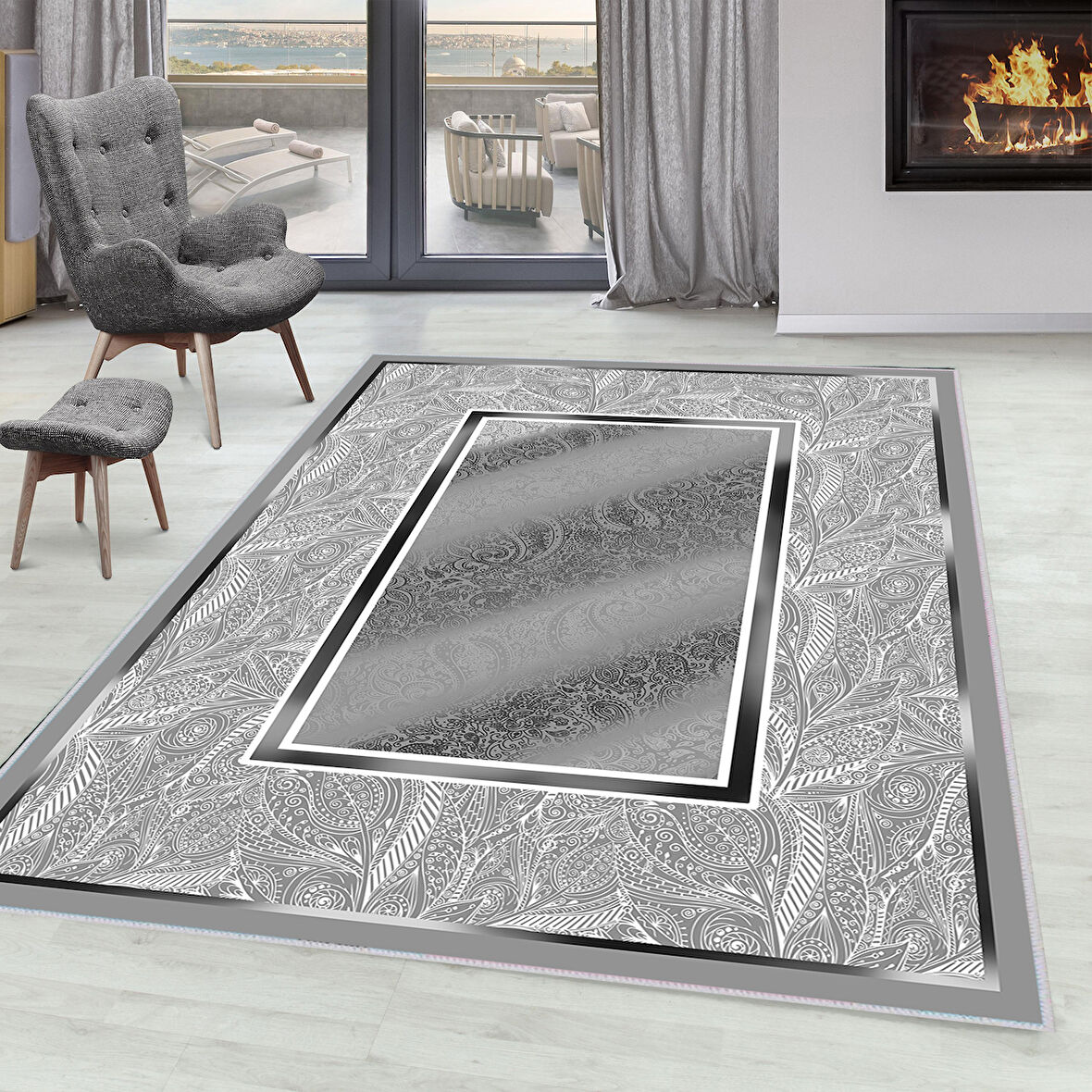 Eliana Home Dijital Baskı Yıkanabilir Kaymaz Taban Salon Halısı Ve Yolluk  LNA0034-sd1024