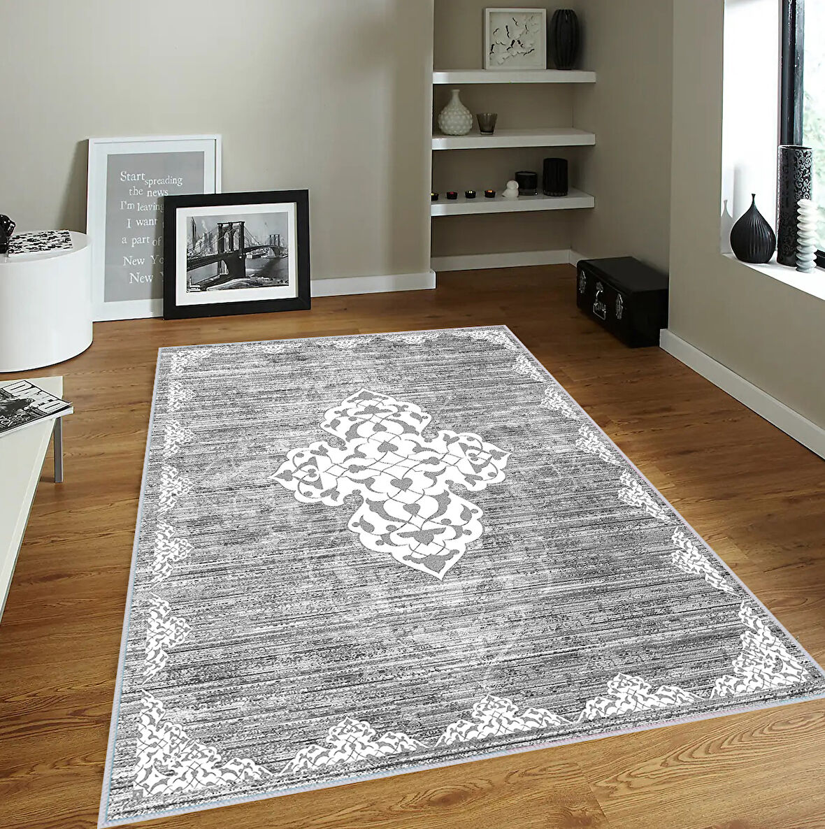 Dijital Baskı Yıkanabilir Kaymaz Taban Salon Halısı Ve Yolluk LNA0042-SD1088