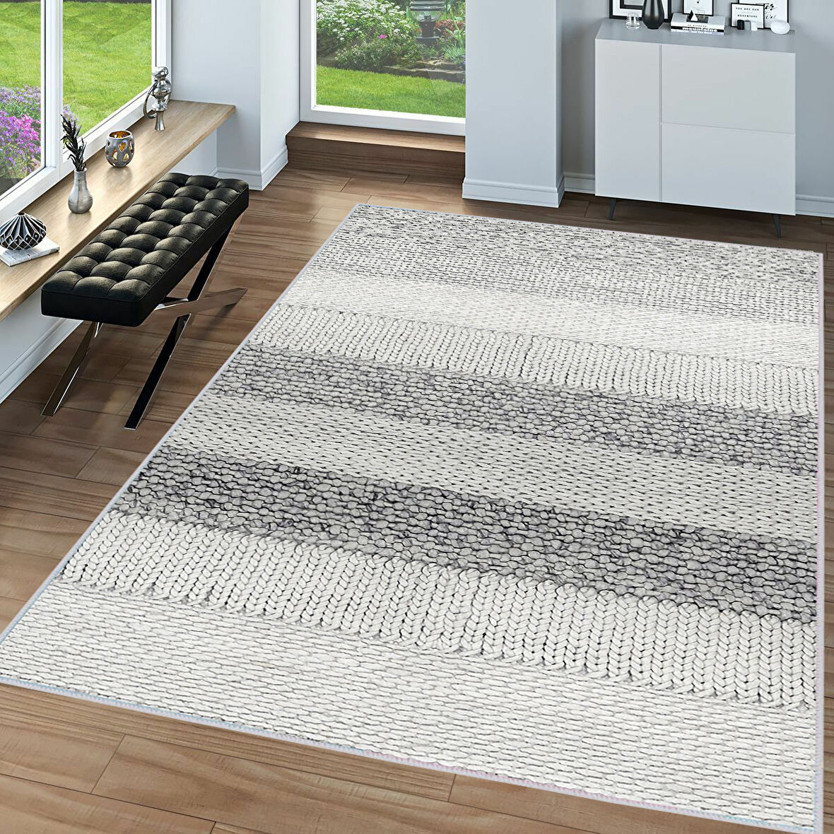 Eliana Home Dijital Baskı Yıkanabilir Kaymaz Taban Salon Halısı Ve Yolluk  LNA0044-sd1096