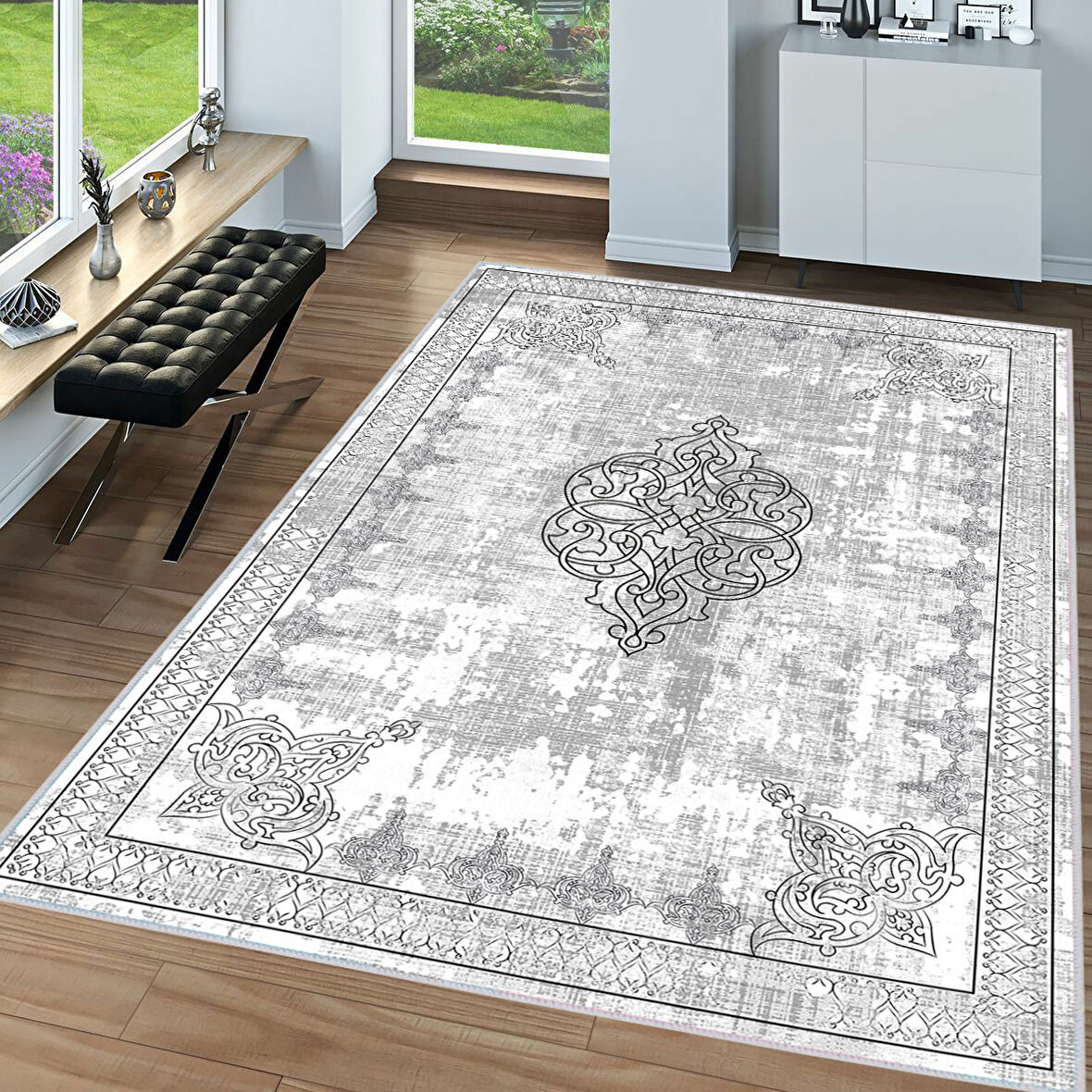 Dijital Baskı Yıkanabilir Kaymaz Taban Salon Halısı Ve Yolluk LNA0048-SD1127