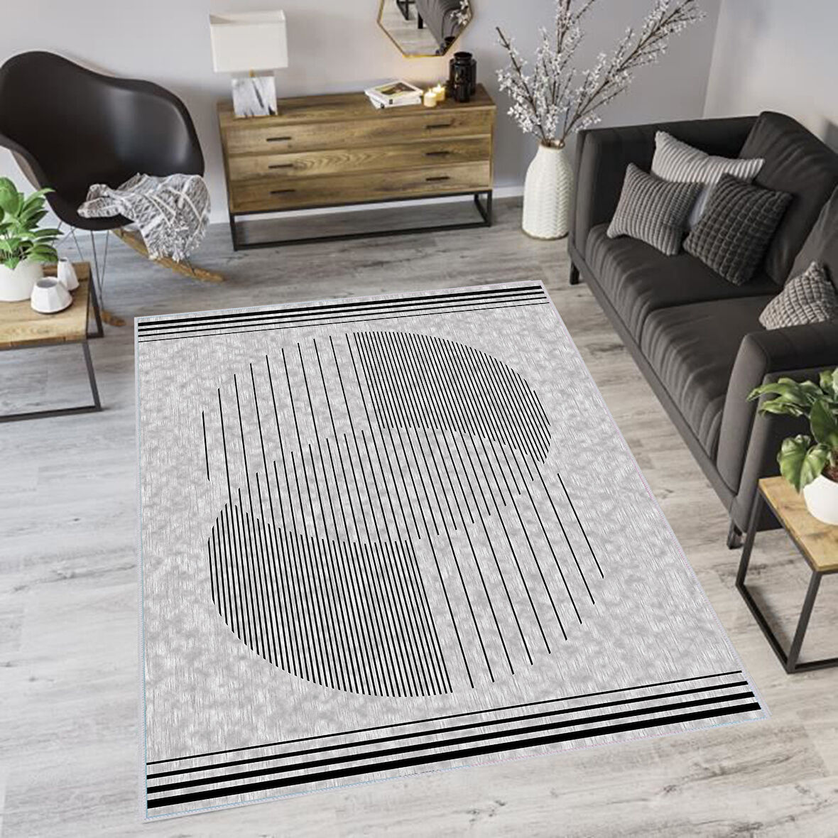 Dijital Baskı Yıkanabilir Kaymaz Taban Salon Halısı Ve Yolluk LNA0053-SD1161