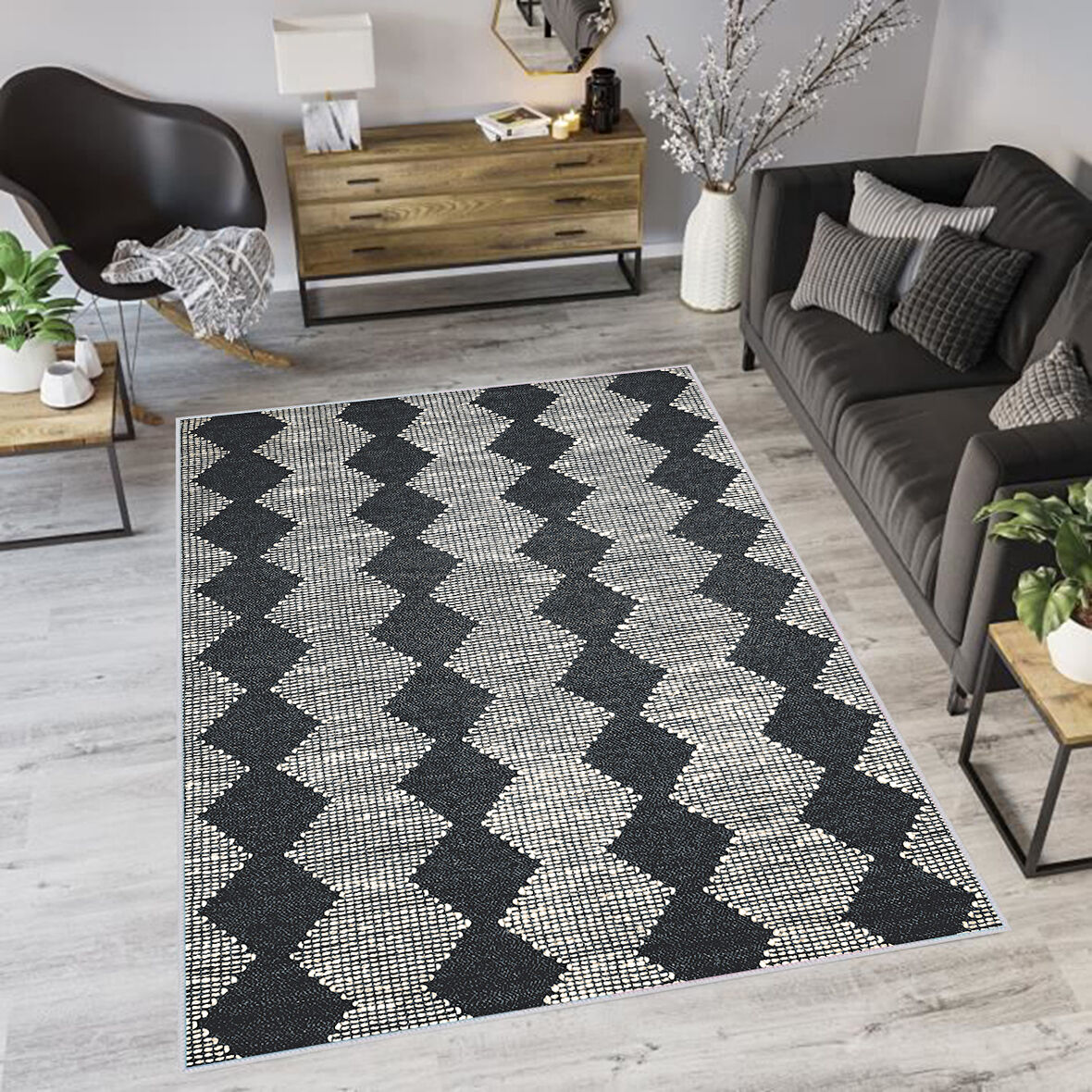 Dijital Baskı Yıkanabilir Kaymaz Taban Salon Halısı Ve Yolluk LNA0061-SM12