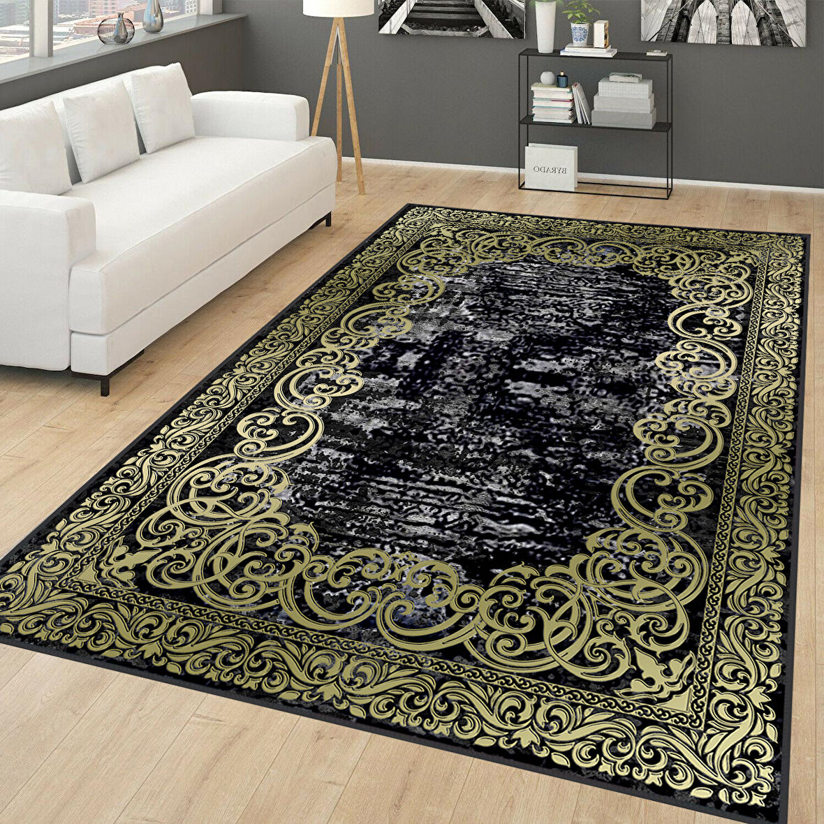 Dijital Baskı Yıkanabilir Kaymaz Taban Salon Halısı Ve Yolluk LNA0079-SD786