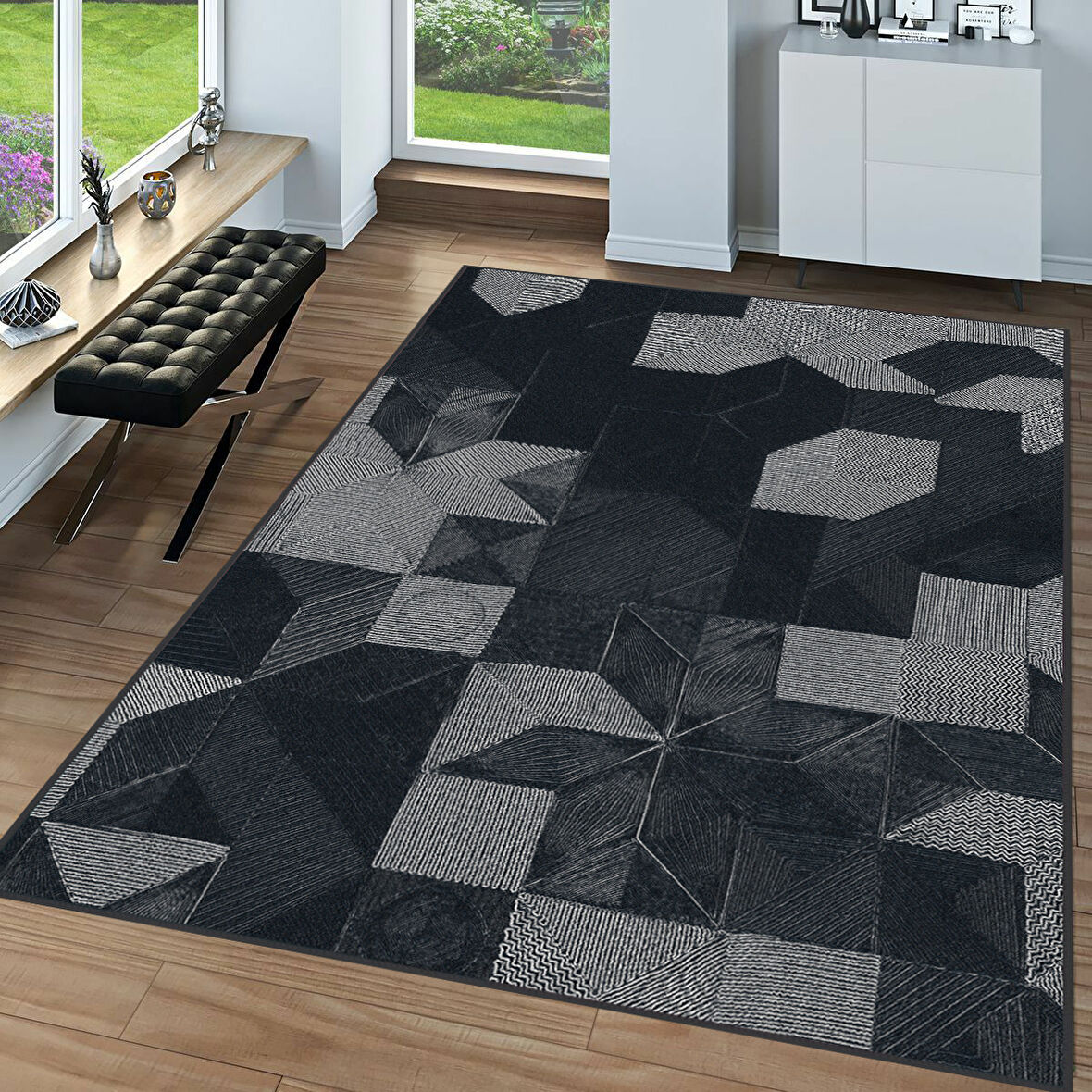 Dijital Baskı Yıkanabilir Kaymaz Taban Salon Halısı Ve Yolluk LNA0080-SD818
