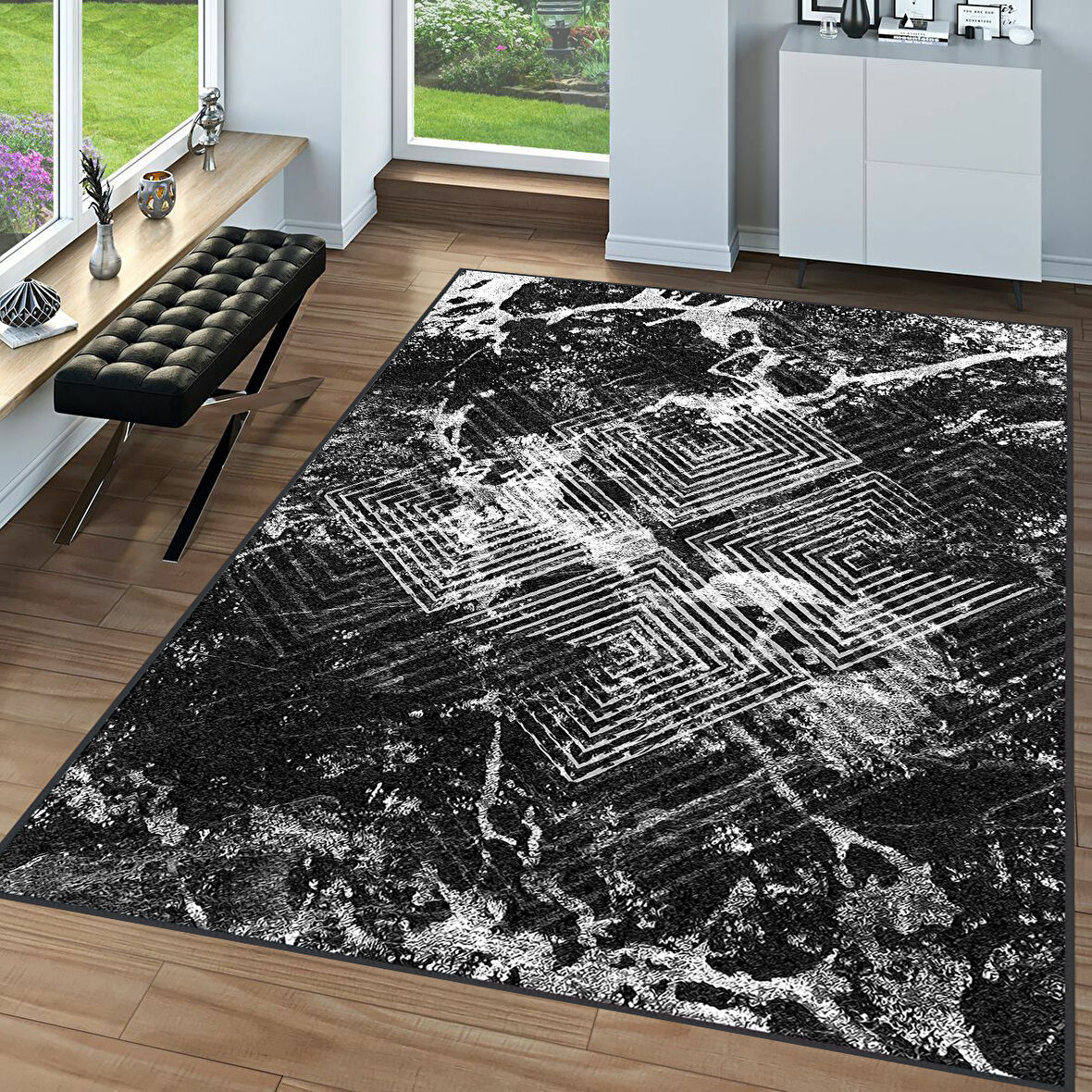 Dijital Baskı Yıkanabilir Kaymaz Taban Salon Halısı Ve Yolluk LNA0096-SD1038